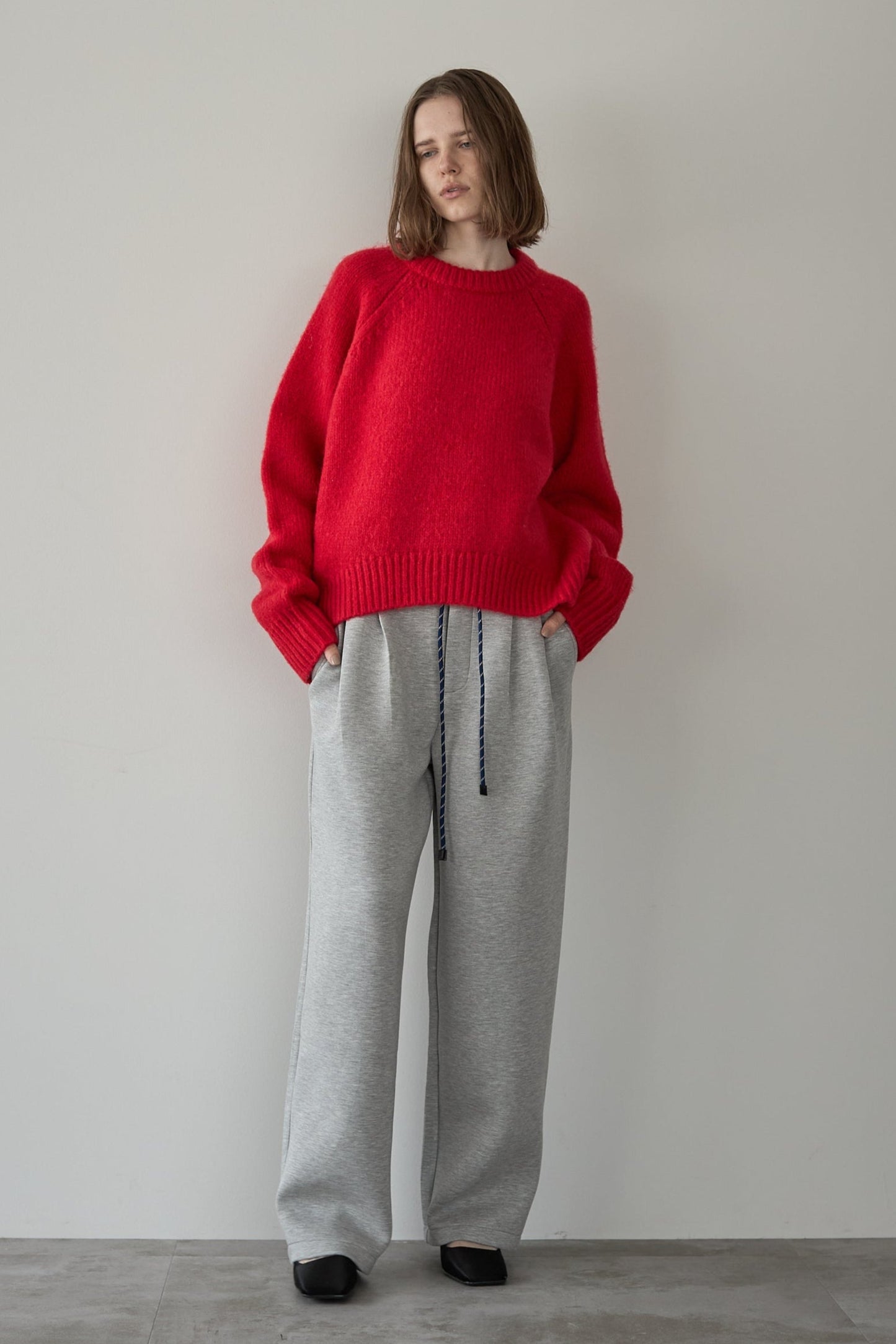 スウェットワイドパンツ【GRAY】