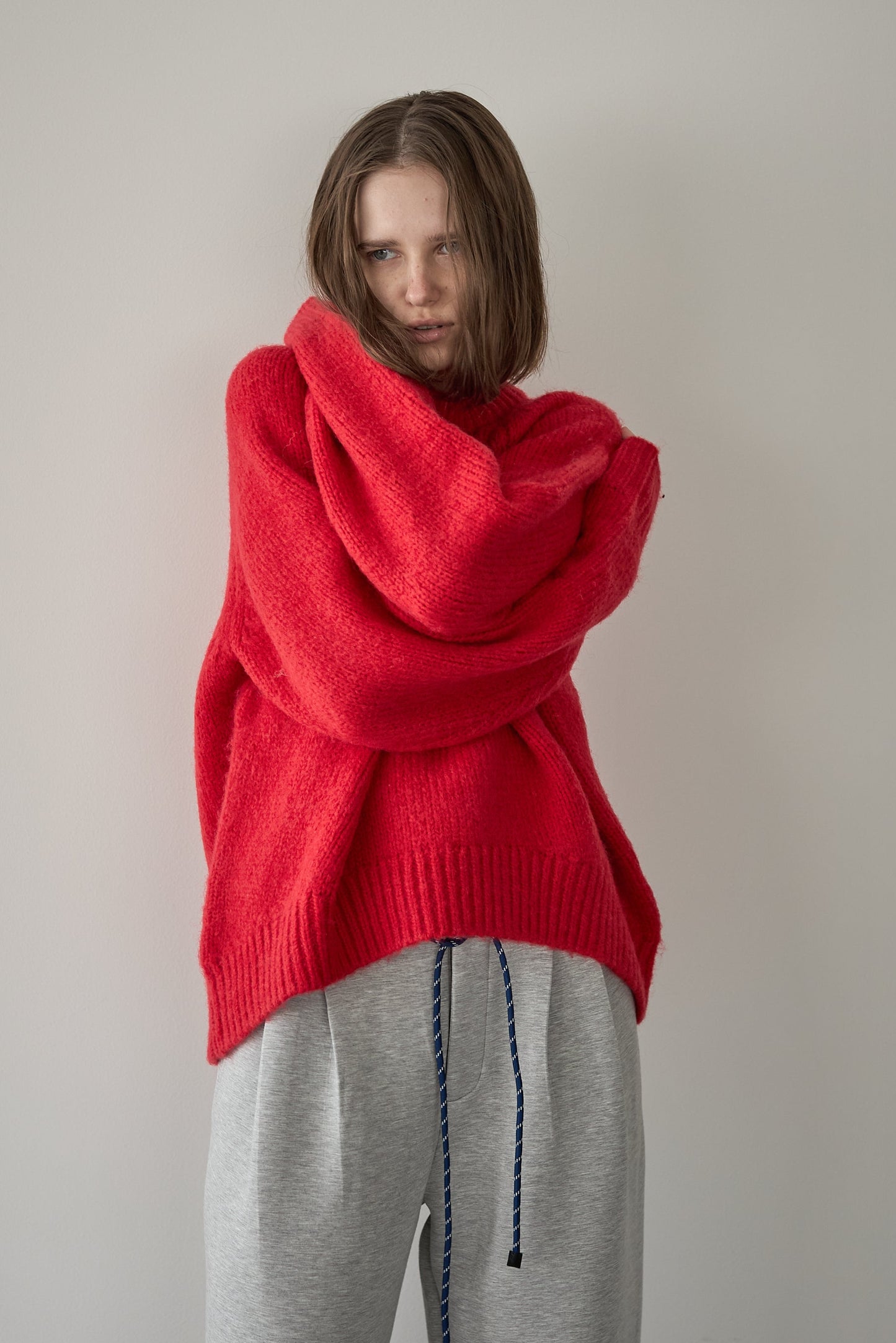 オーバーサイズニット【RED】