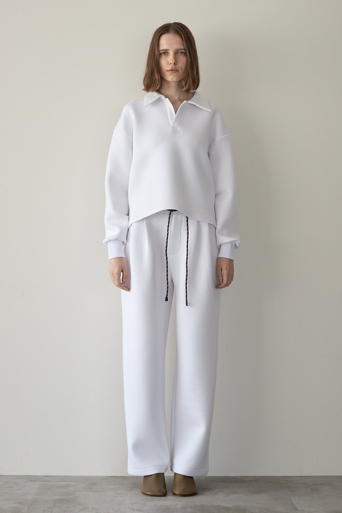 スウェットワイドパンツ【WHITE】
