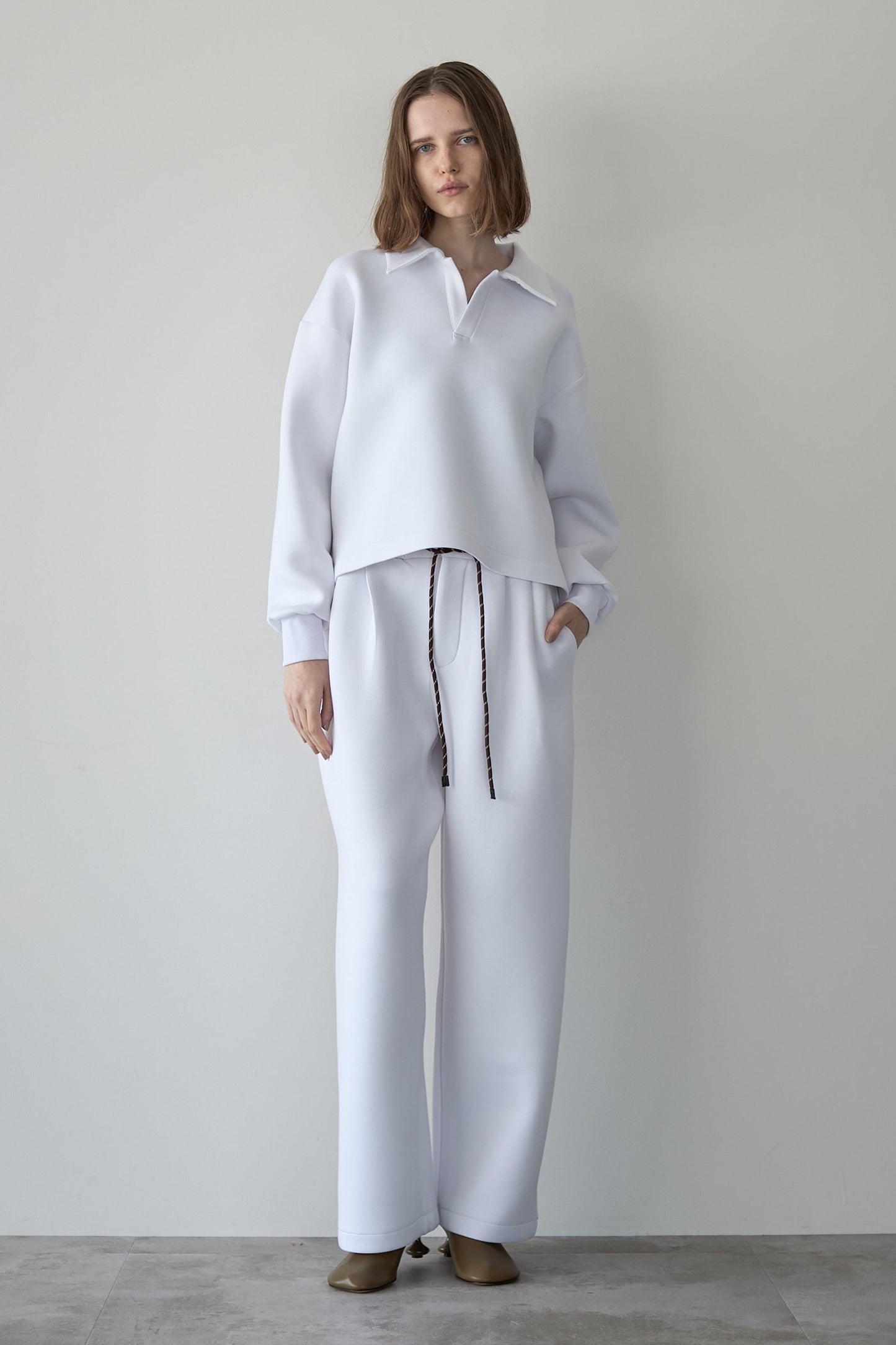 スウェットワイドパンツ【WHITE】