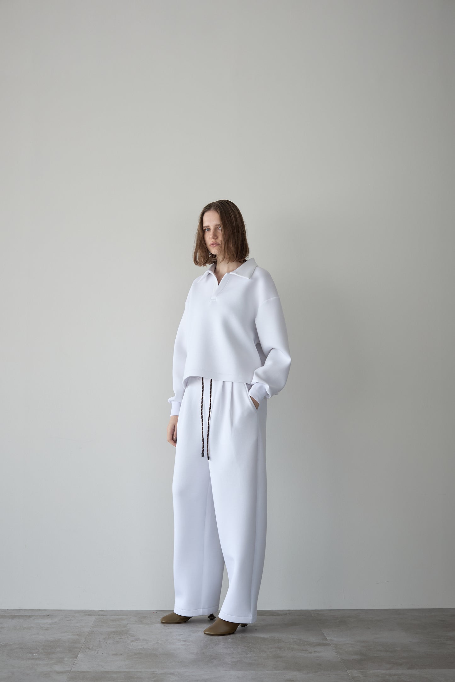 スウェットワイドパンツ【WHITE】