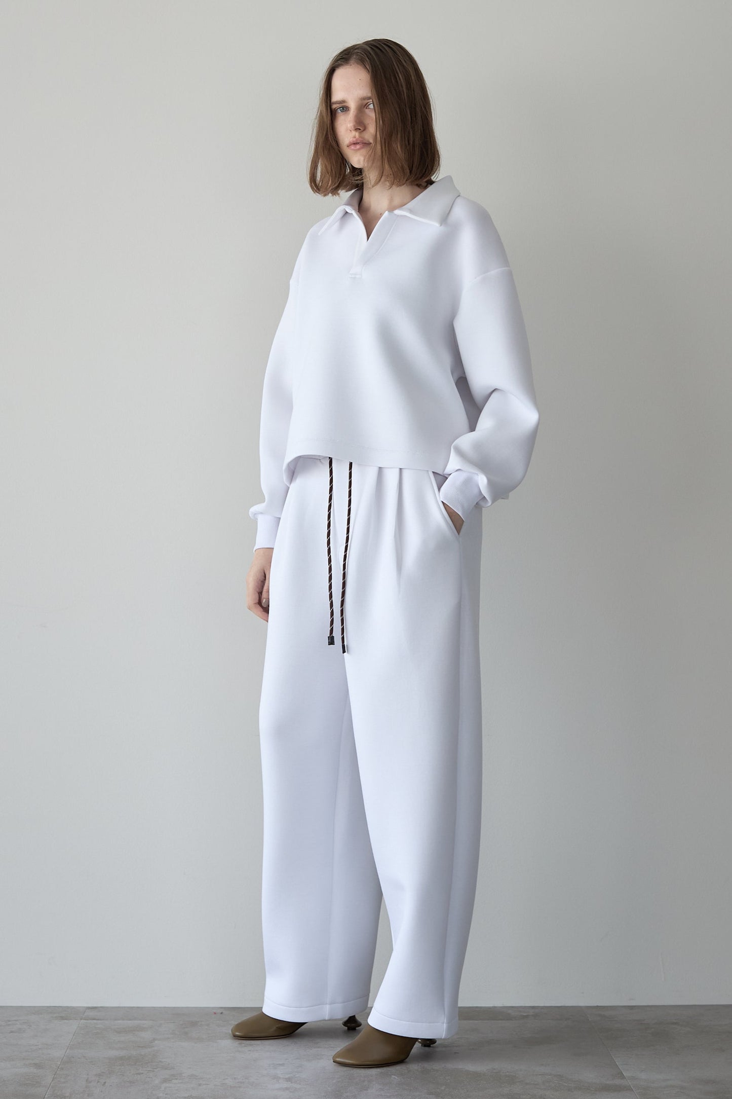 スウェットワイドパンツ【WHITE】