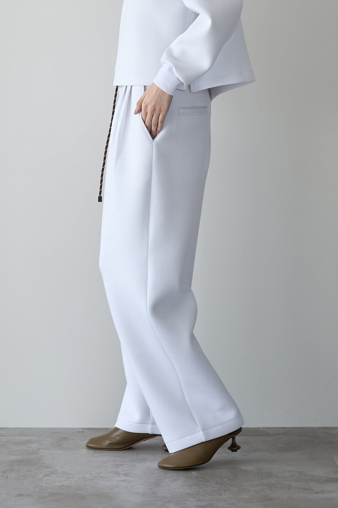 スウェットワイドパンツ【WHITE】