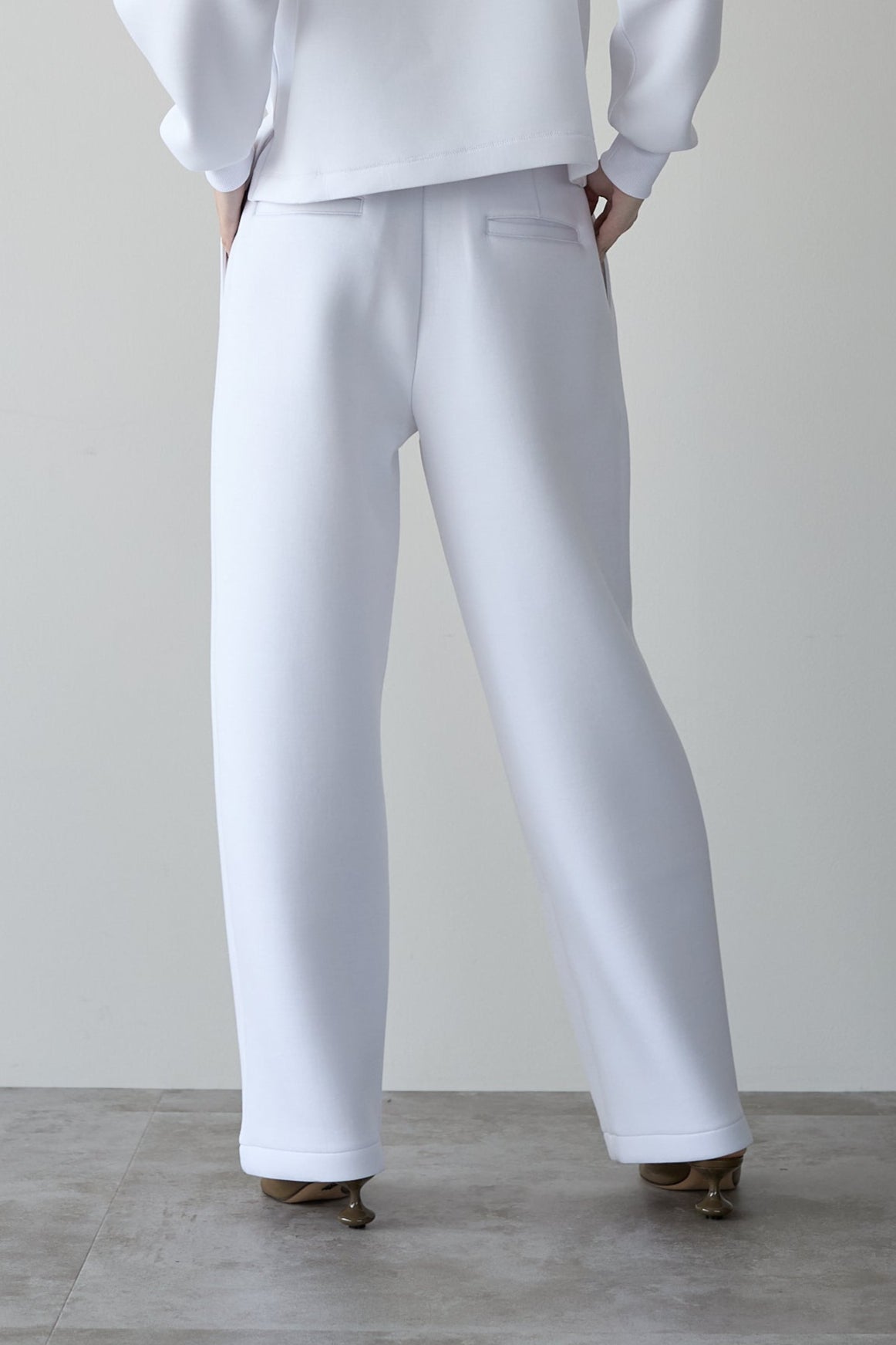 スウェットワイドパンツ【WHITE】
