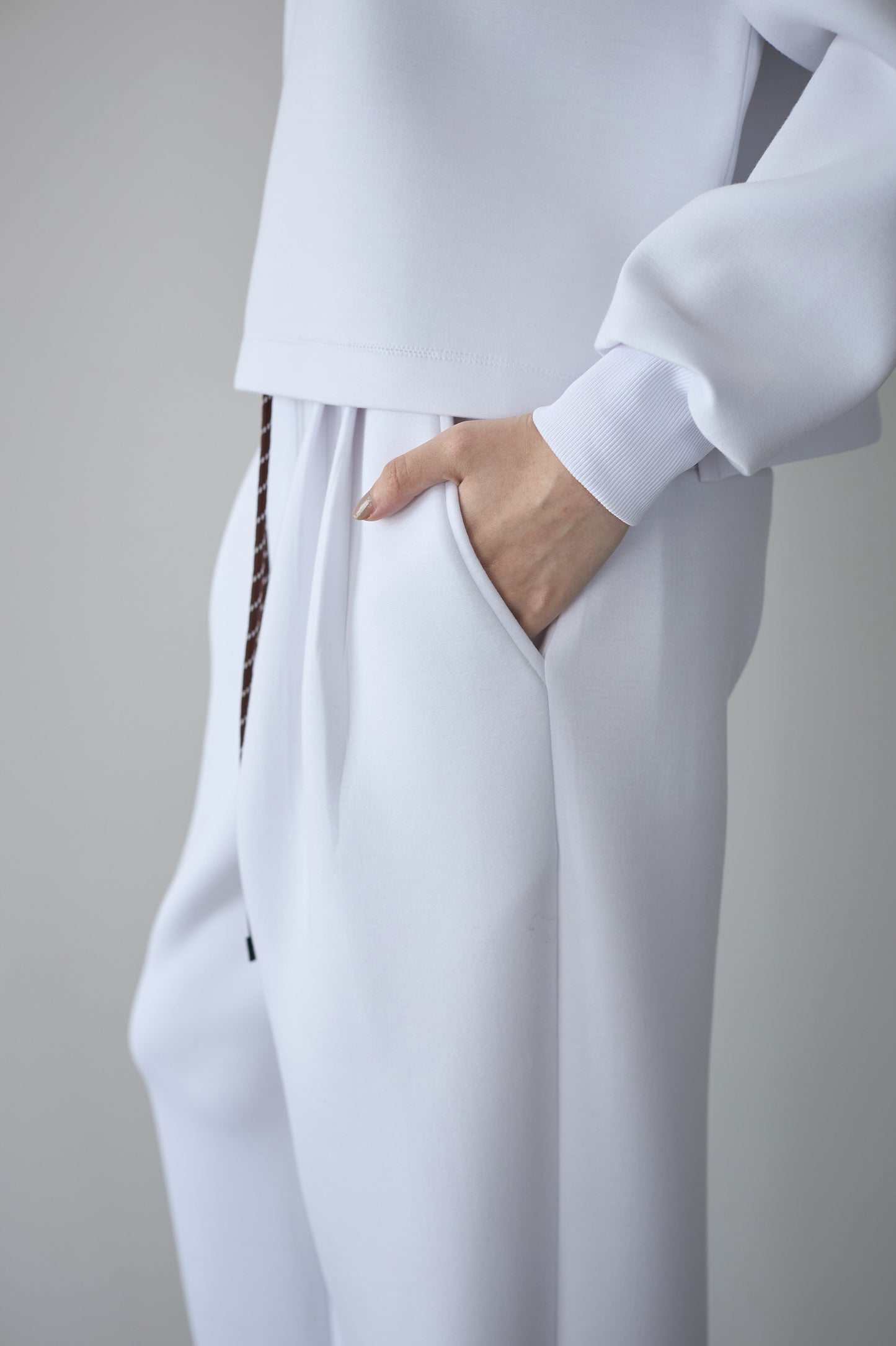 スウェットワイドパンツ【WHITE】