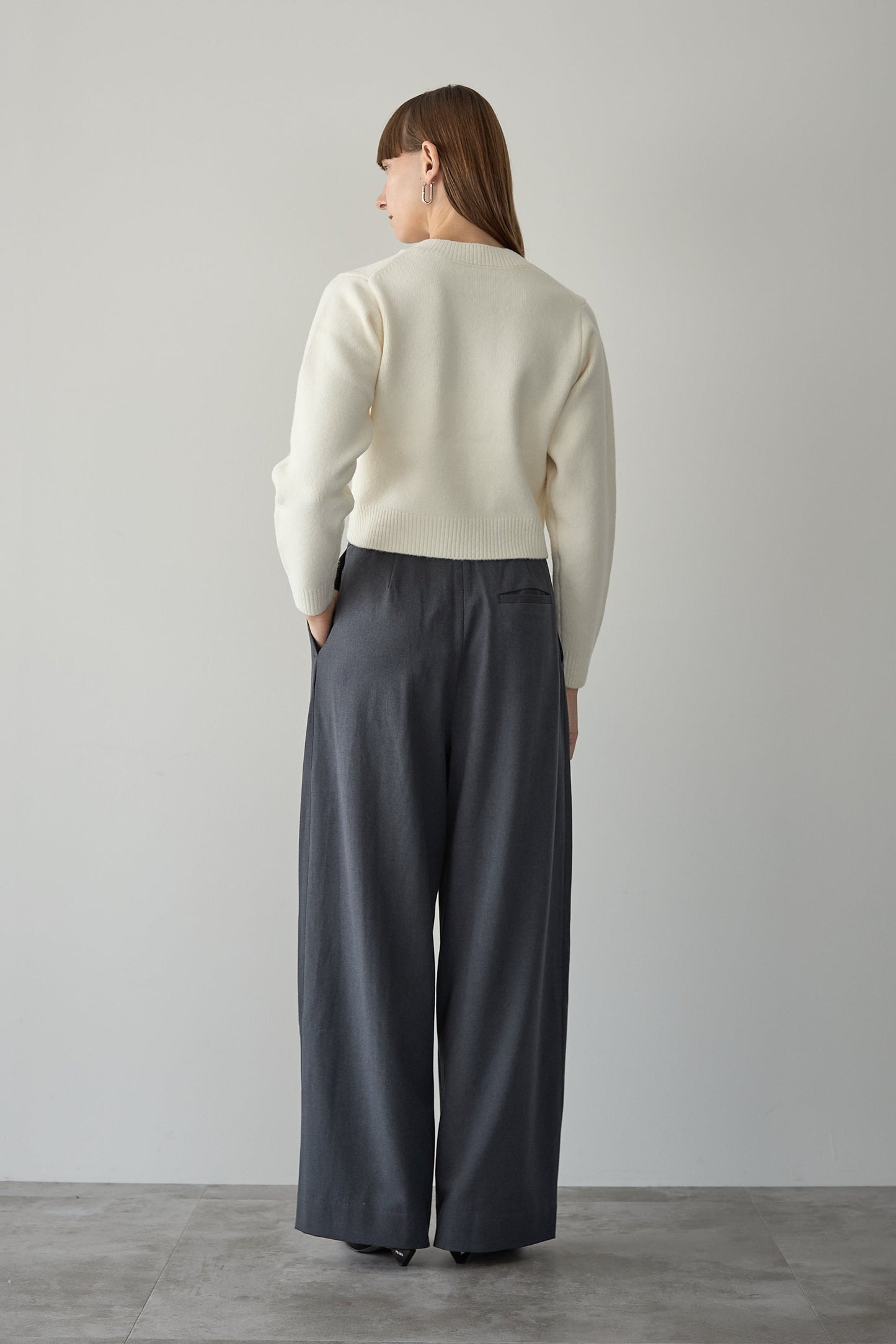 ボタンカーディガン【WHITE】