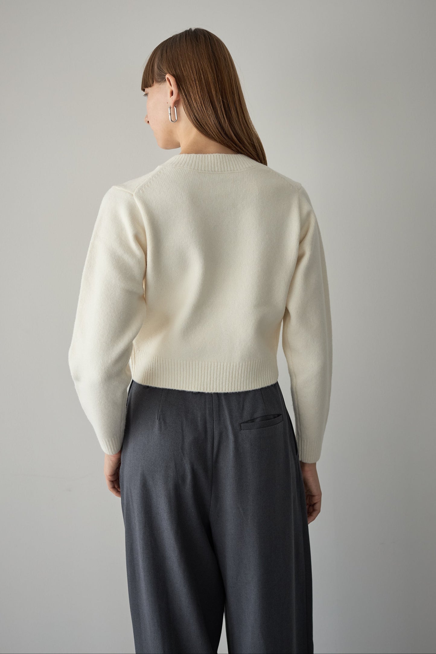 ボタンカーディガン【WHITE】