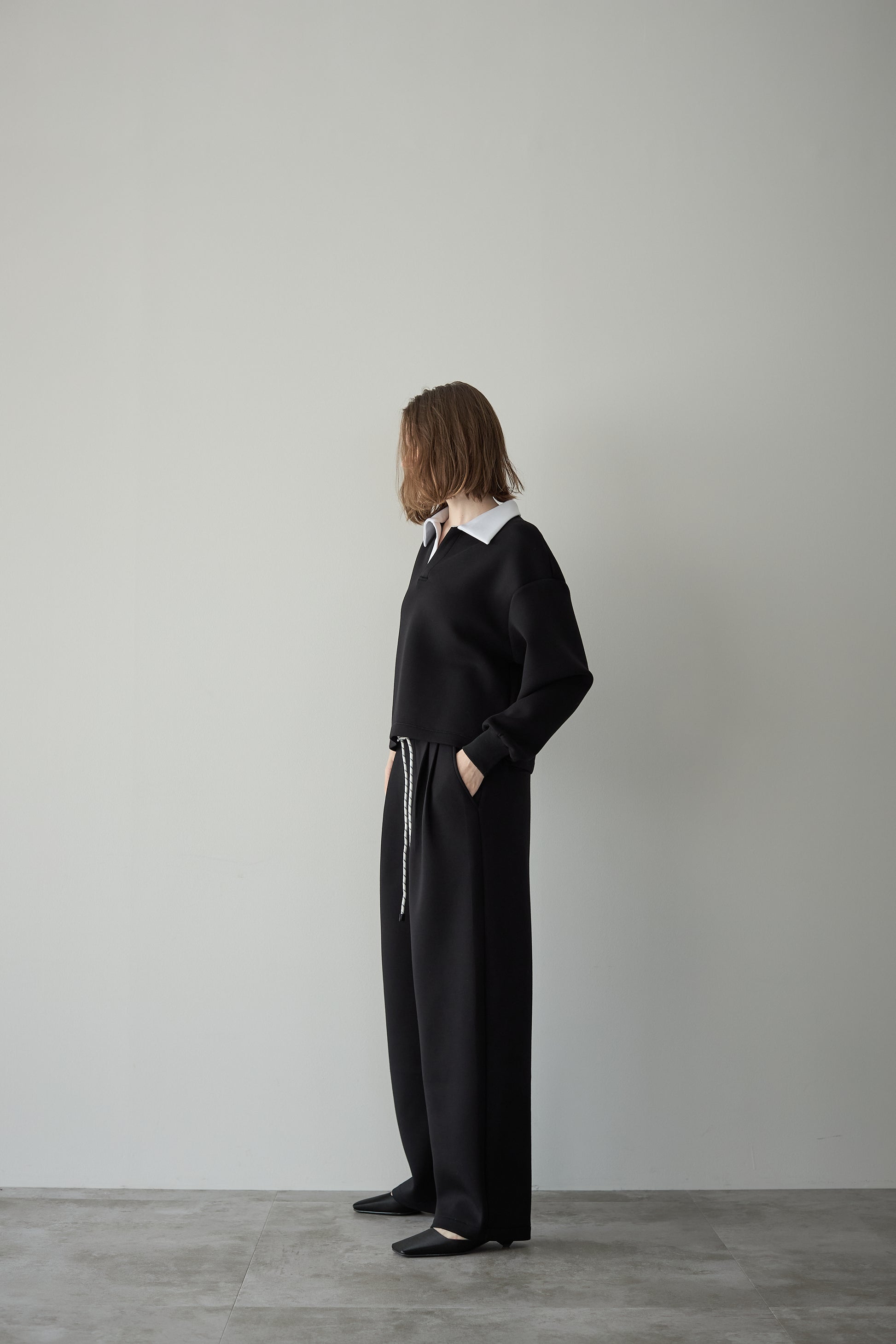 エリー　ELLIE スウェット ビックカラースウェット【BLACK×WHITE】 – ELLIE