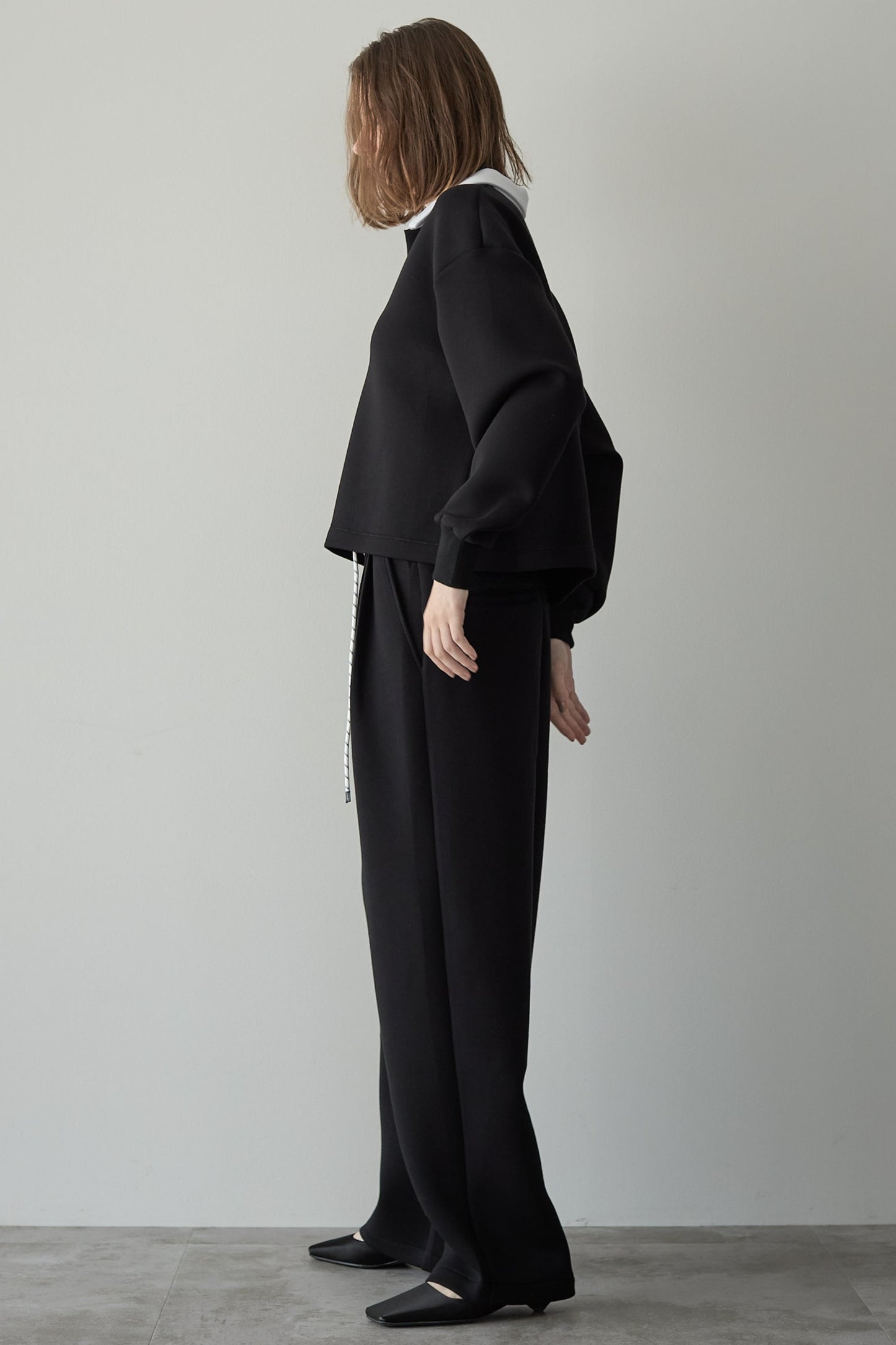 【予約販売11月中旬配送】スウェットワイドパンツ【BLACK】