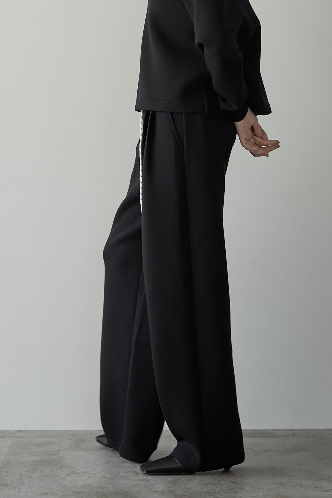 【予約販売11月中旬配送】スウェットワイドパンツ【BLACK】