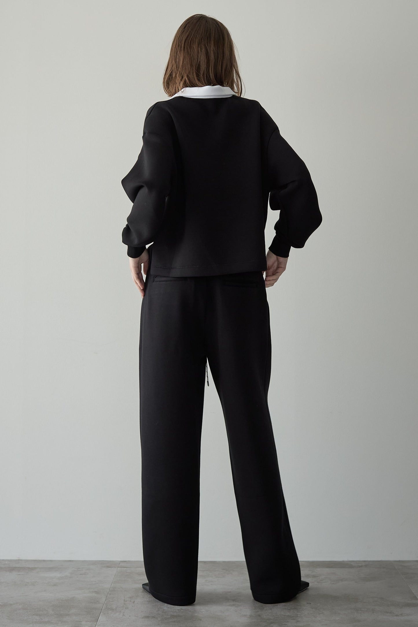 【予約販売11月中旬配送】スウェットワイドパンツ【BLACK】