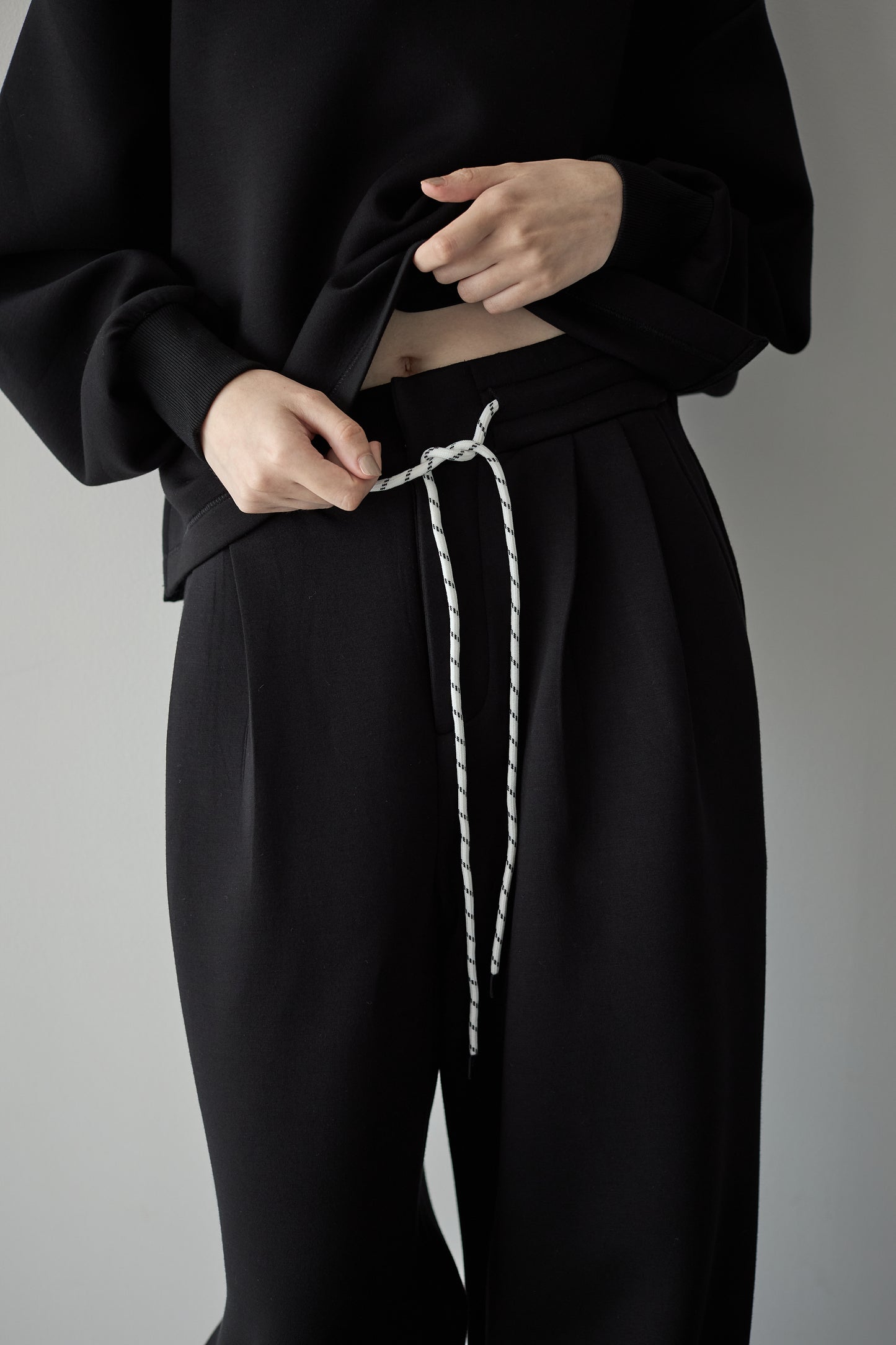 【予約販売11月中旬配送】スウェットワイドパンツ【BLACK】