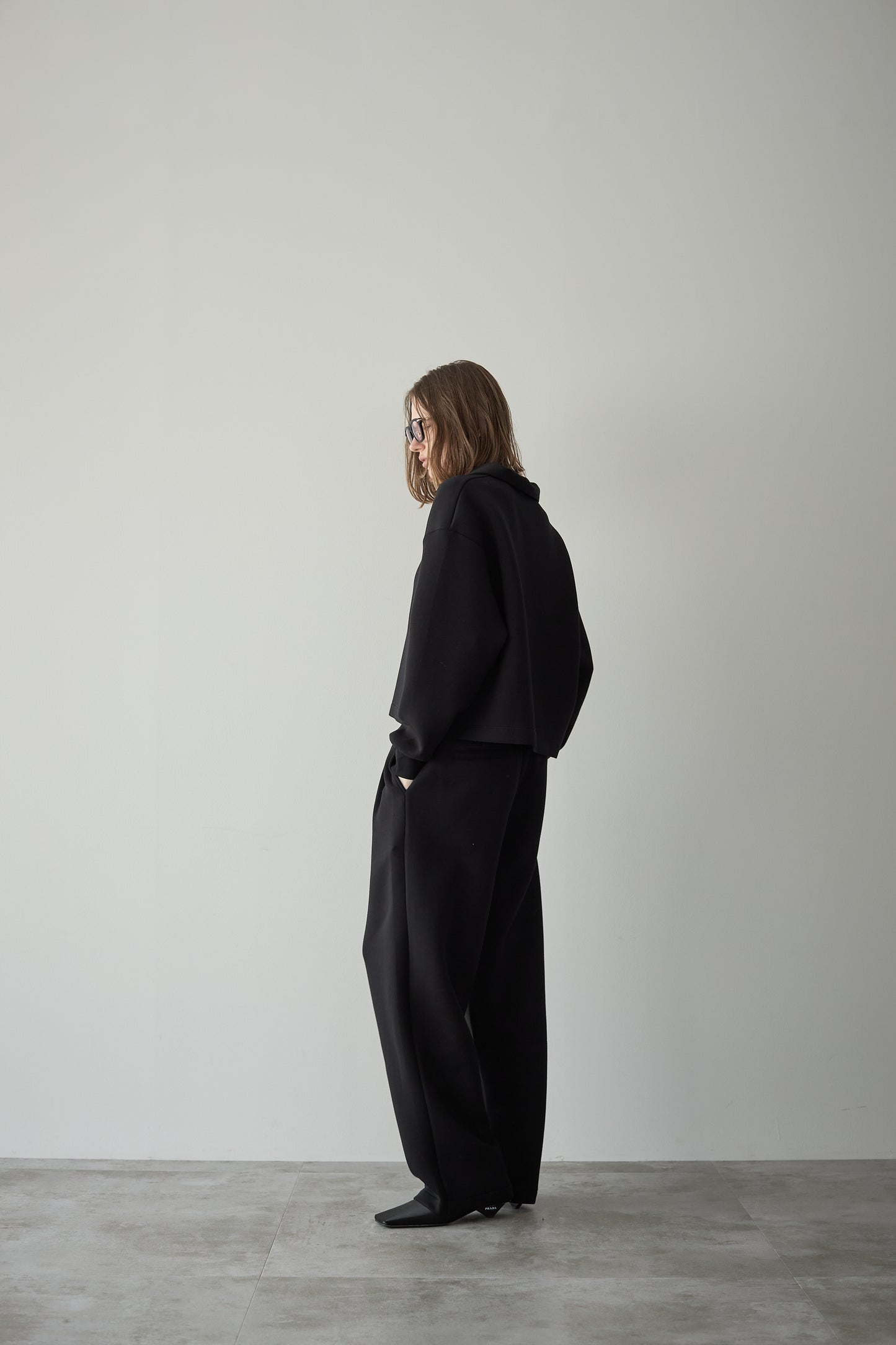 【予約販売11月中旬配送】スウェットワイドパンツ【BLACK】