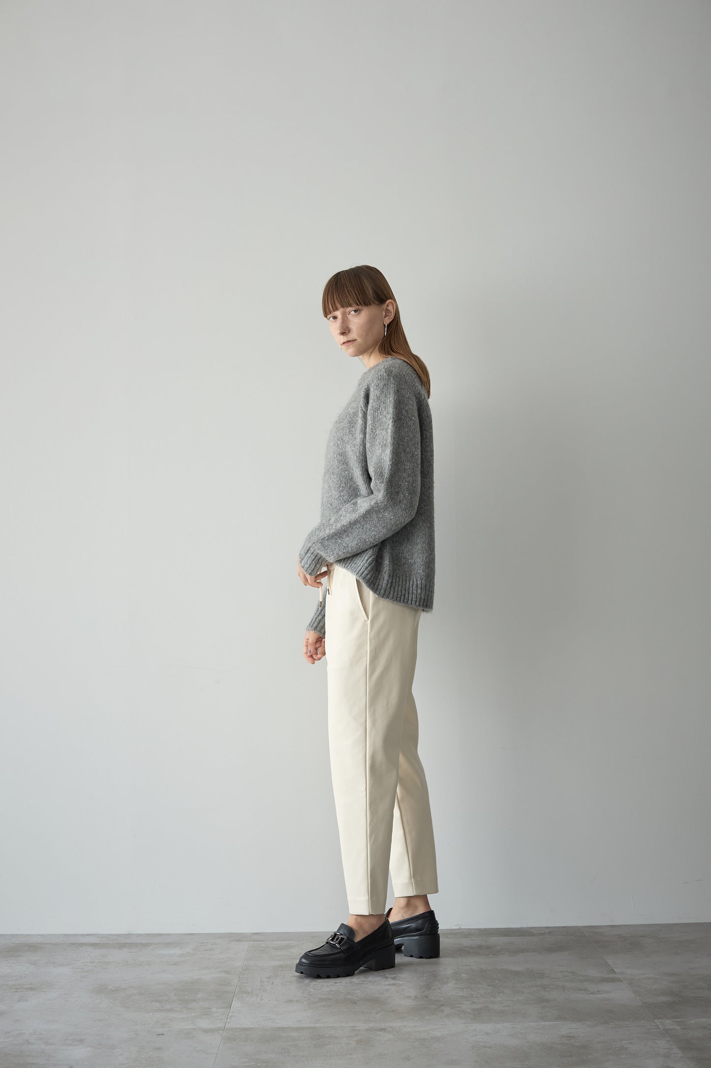 レザーテーパードPT【WHITE】