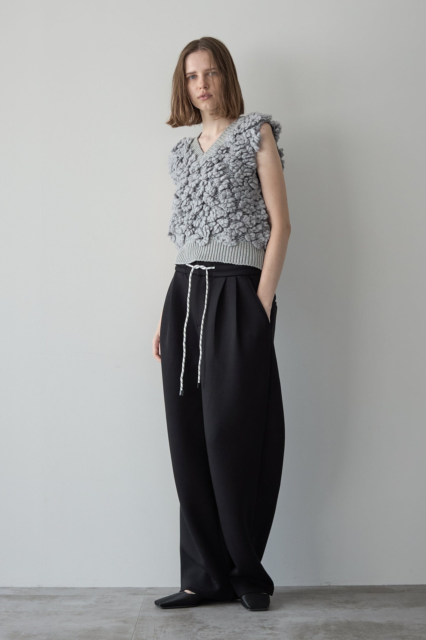 【予約販売11月中旬配送】スウェットワイドパンツ【BLACK】