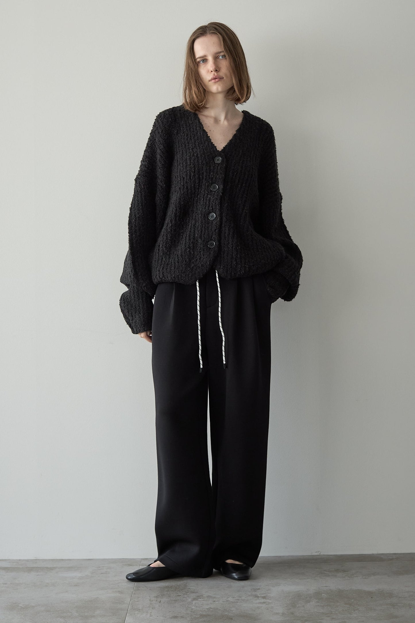 【予約販売11月中旬配送】スウェットワイドパンツ【BLACK】