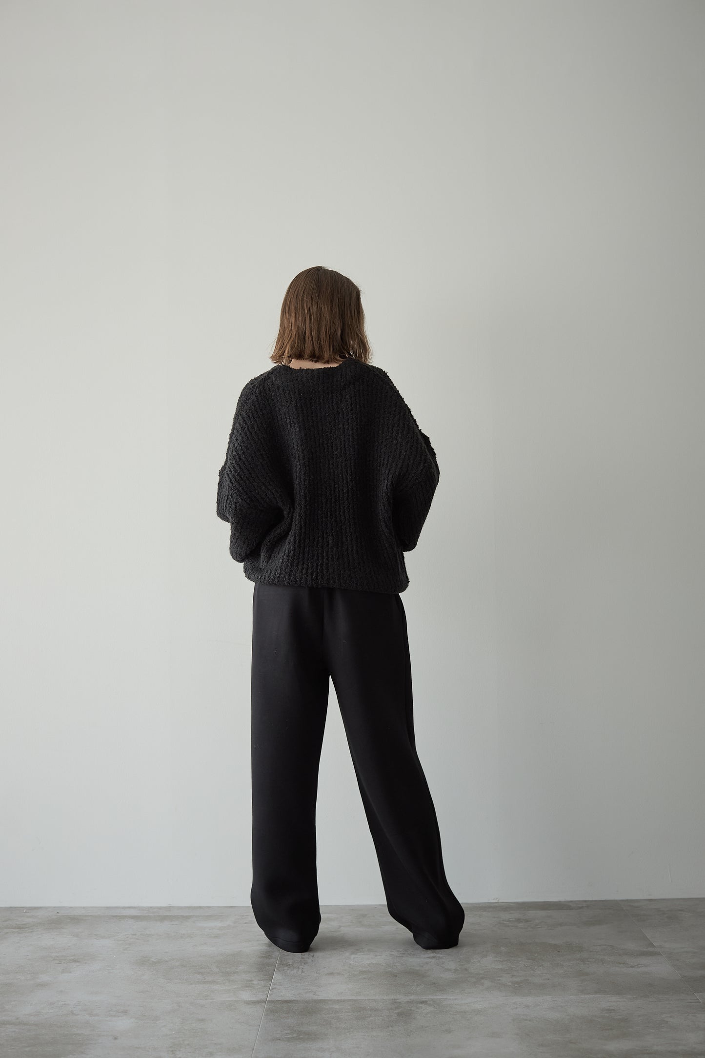 ロングブークレカーディガン【BLACK】