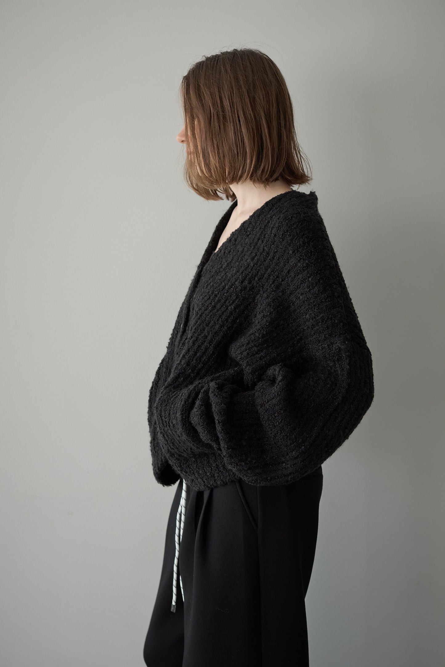 ロングブークレカーディガン【BLACK】