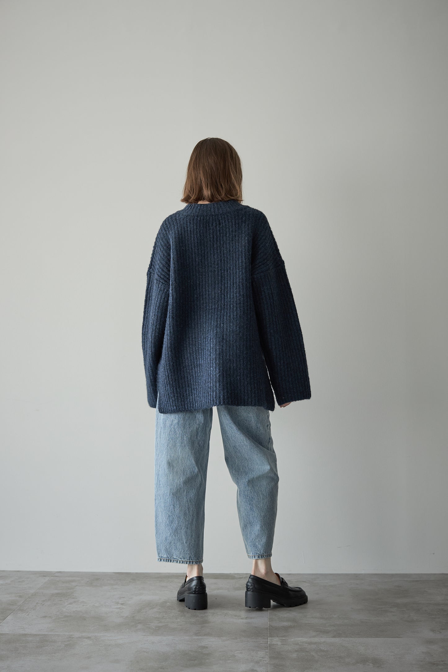 ドッグボタンニットコート【BLUE】