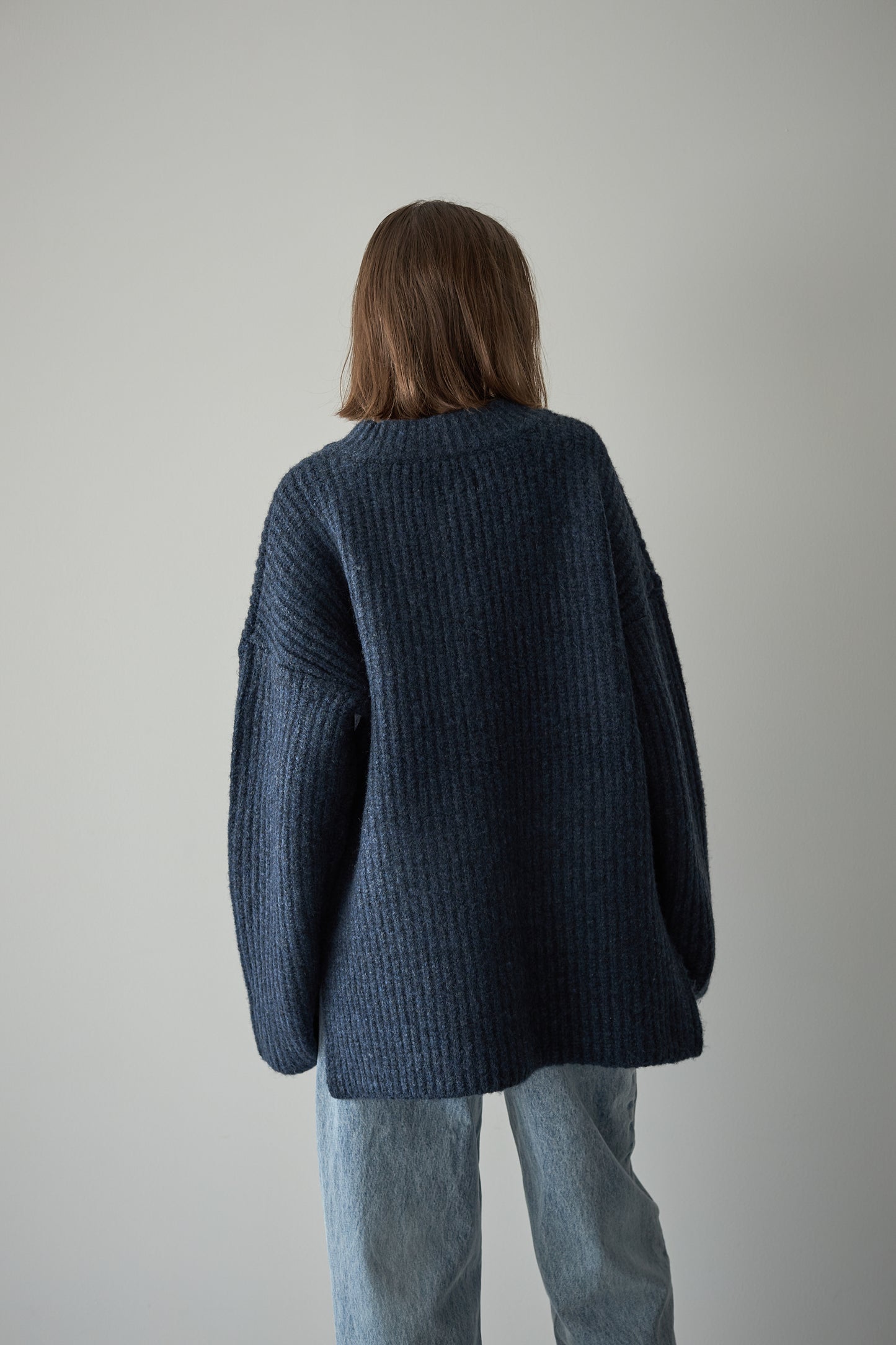 ドッグボタンニットコート【BLUE】