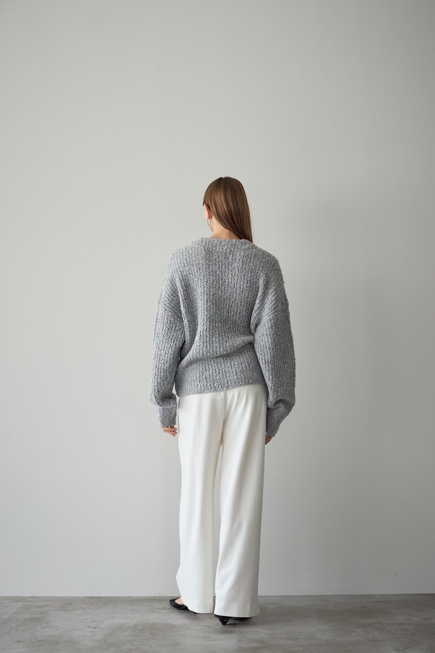 ロングブークレカーディガン【GRAY】