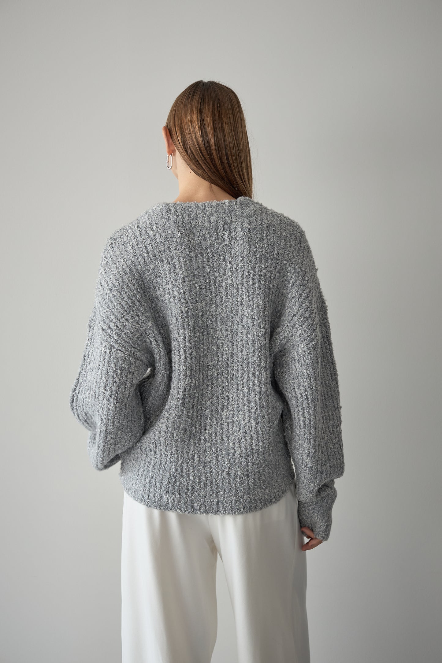 ロングブークレカーディガン【GRAY】