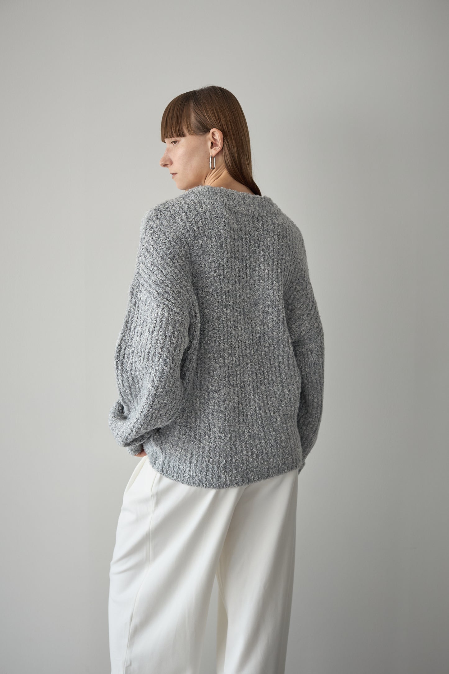 ロングブークレカーディガン【GRAY】