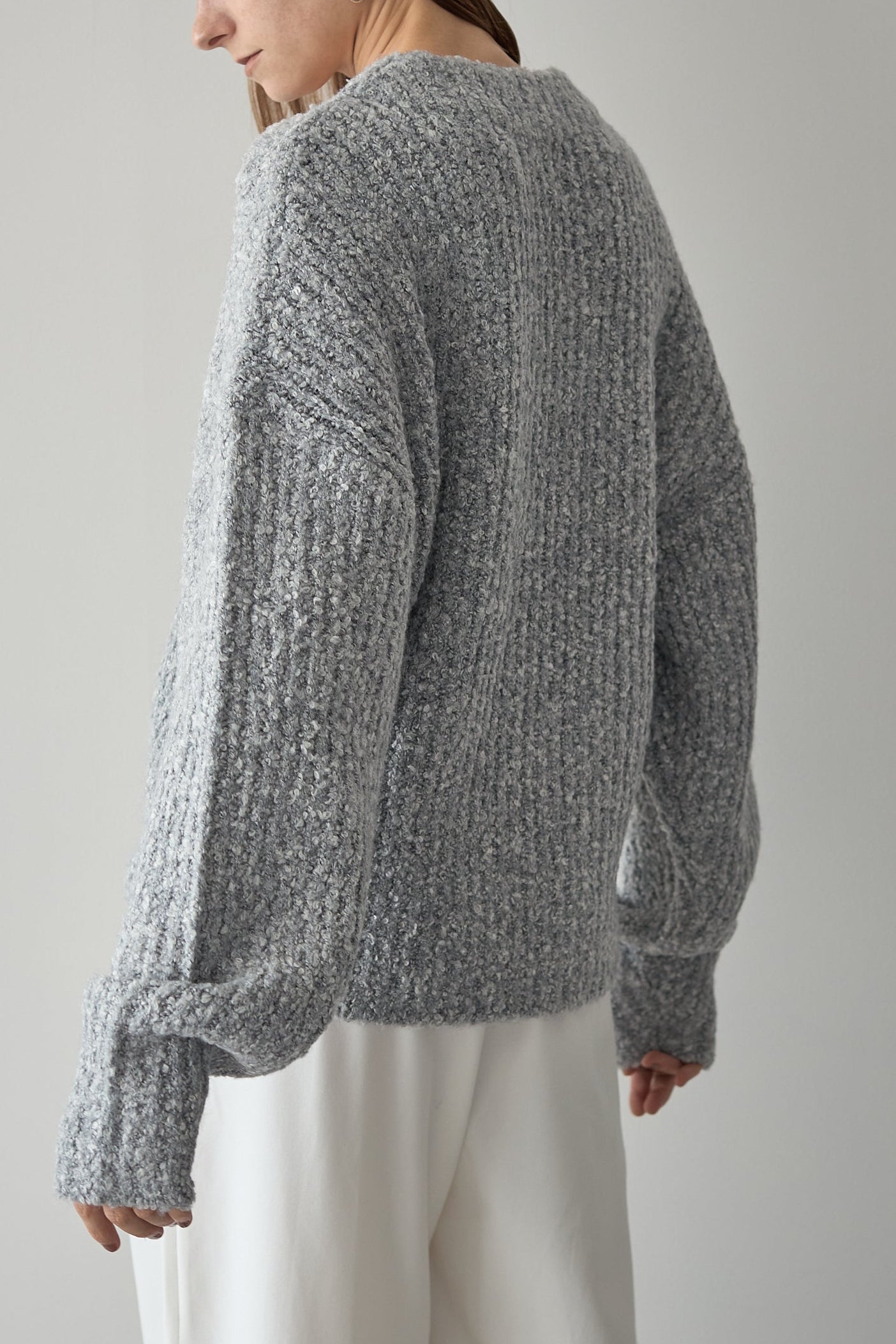 ロングブークレカーディガン【GRAY】