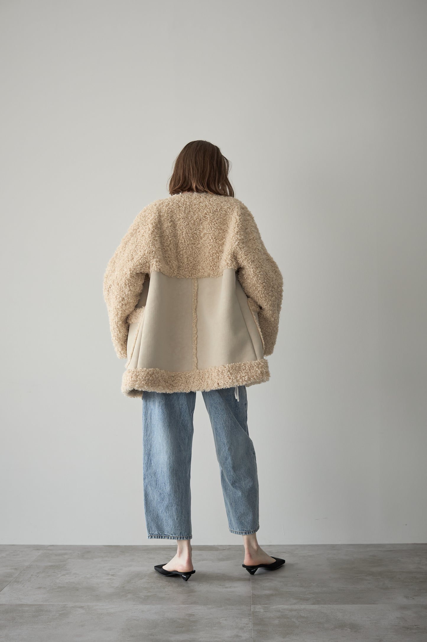 フェイクムートンアウター【BEIGE】