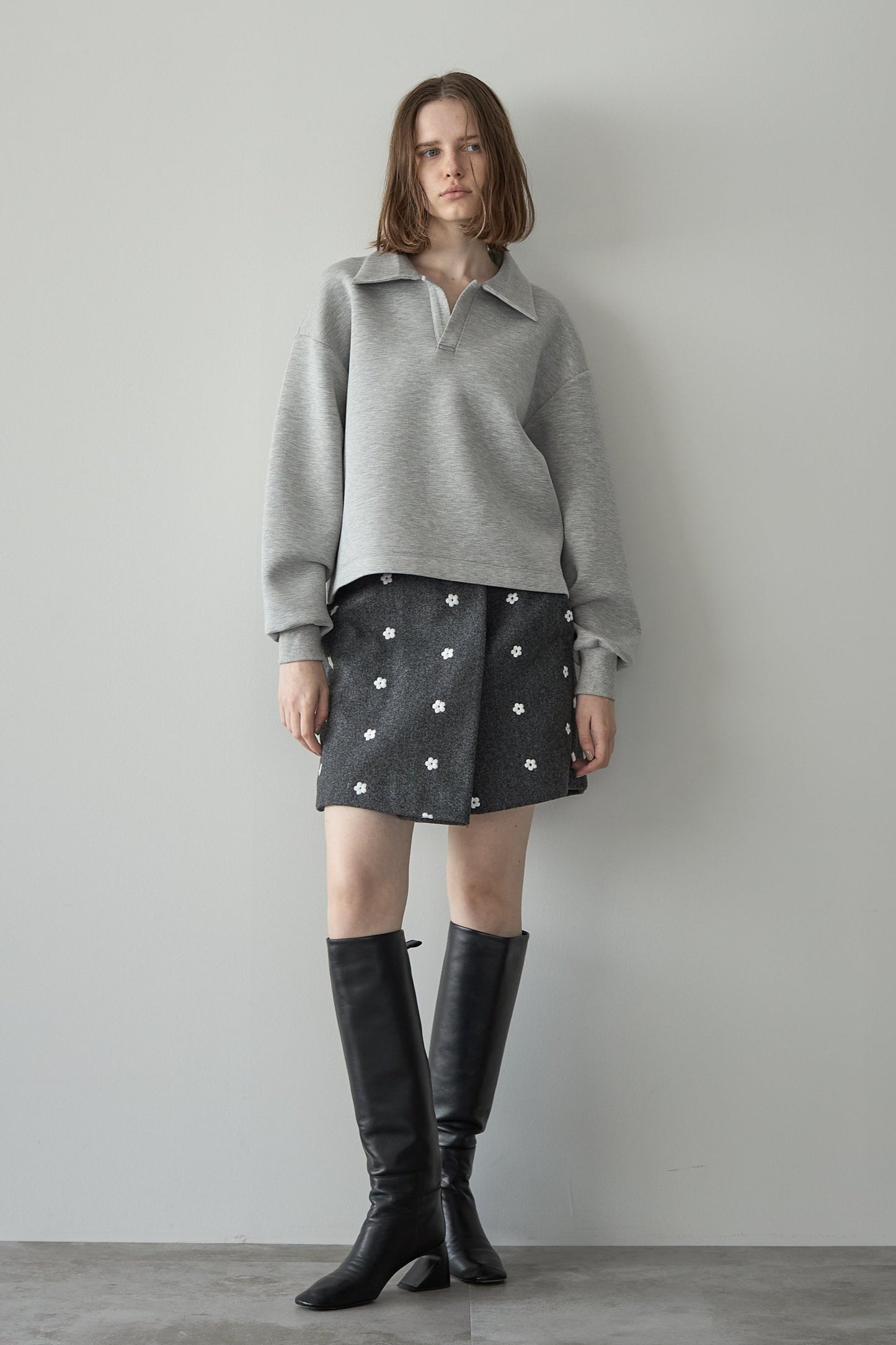 フラワースコート【GRAY】