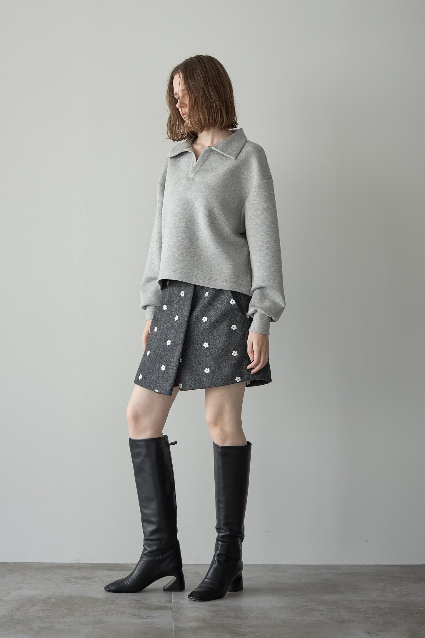 フラワースコート【GRAY】
