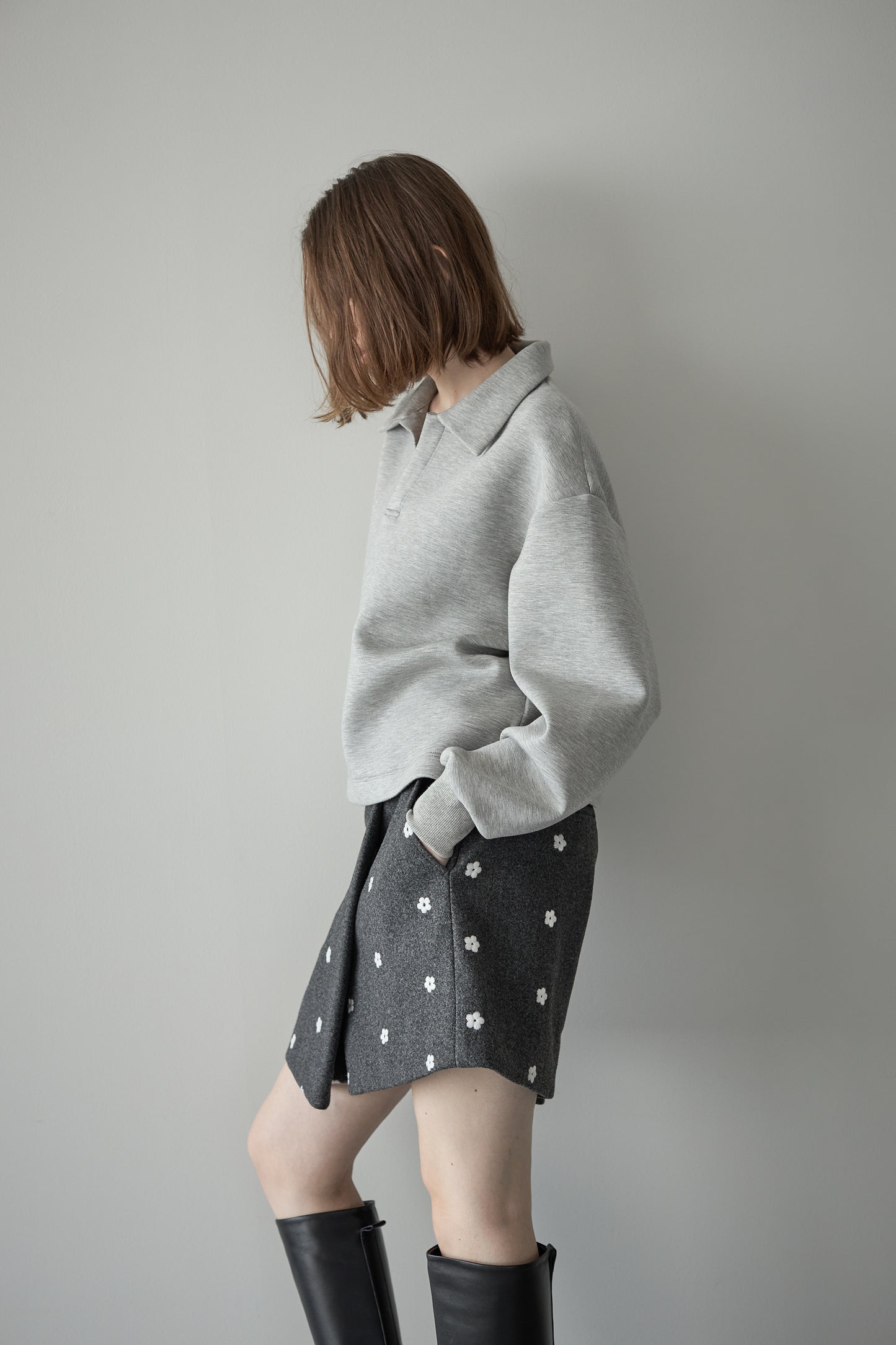 フラワースコート【GRAY】