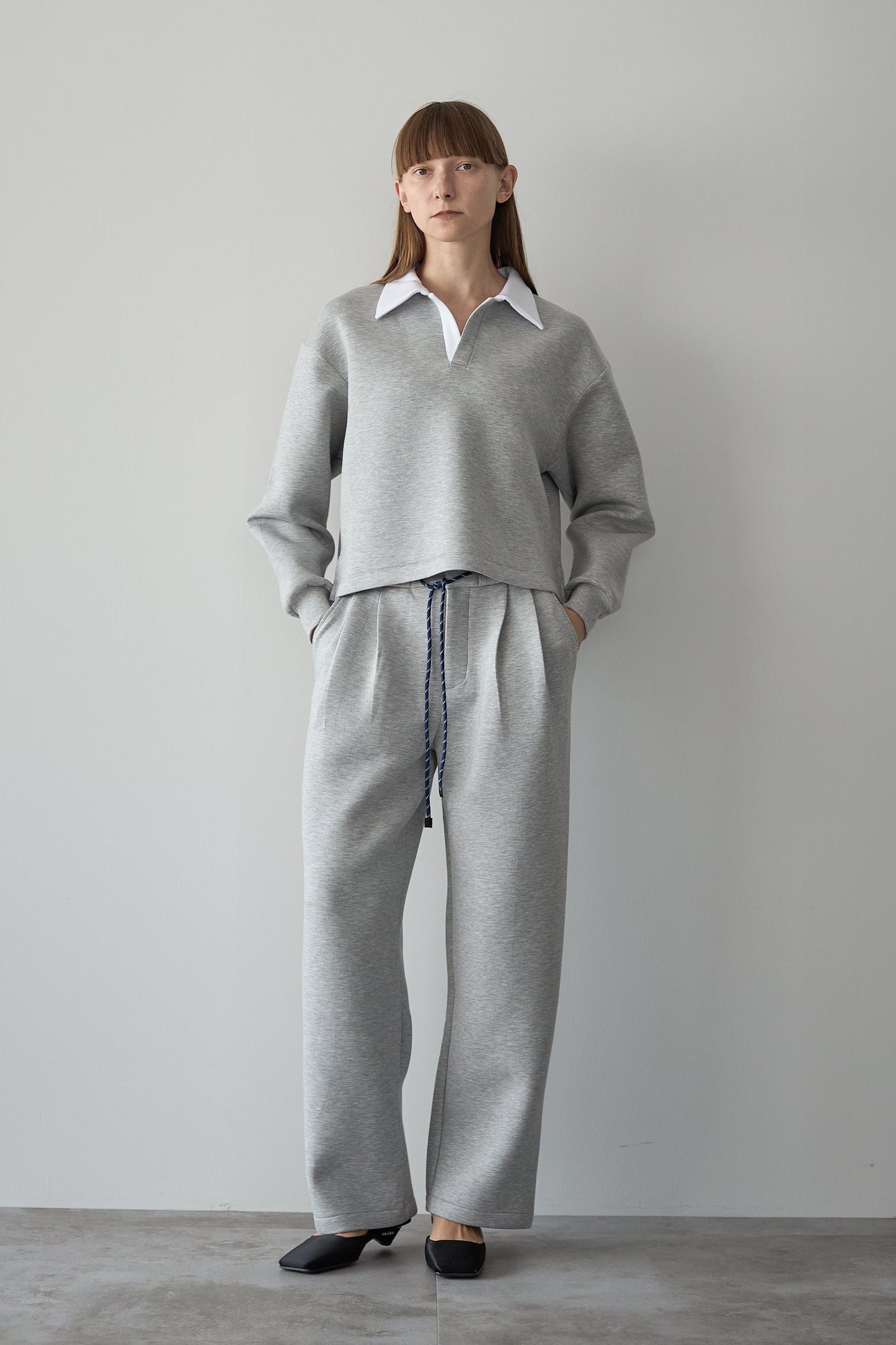 スウェットワイドパンツ【GRAY】