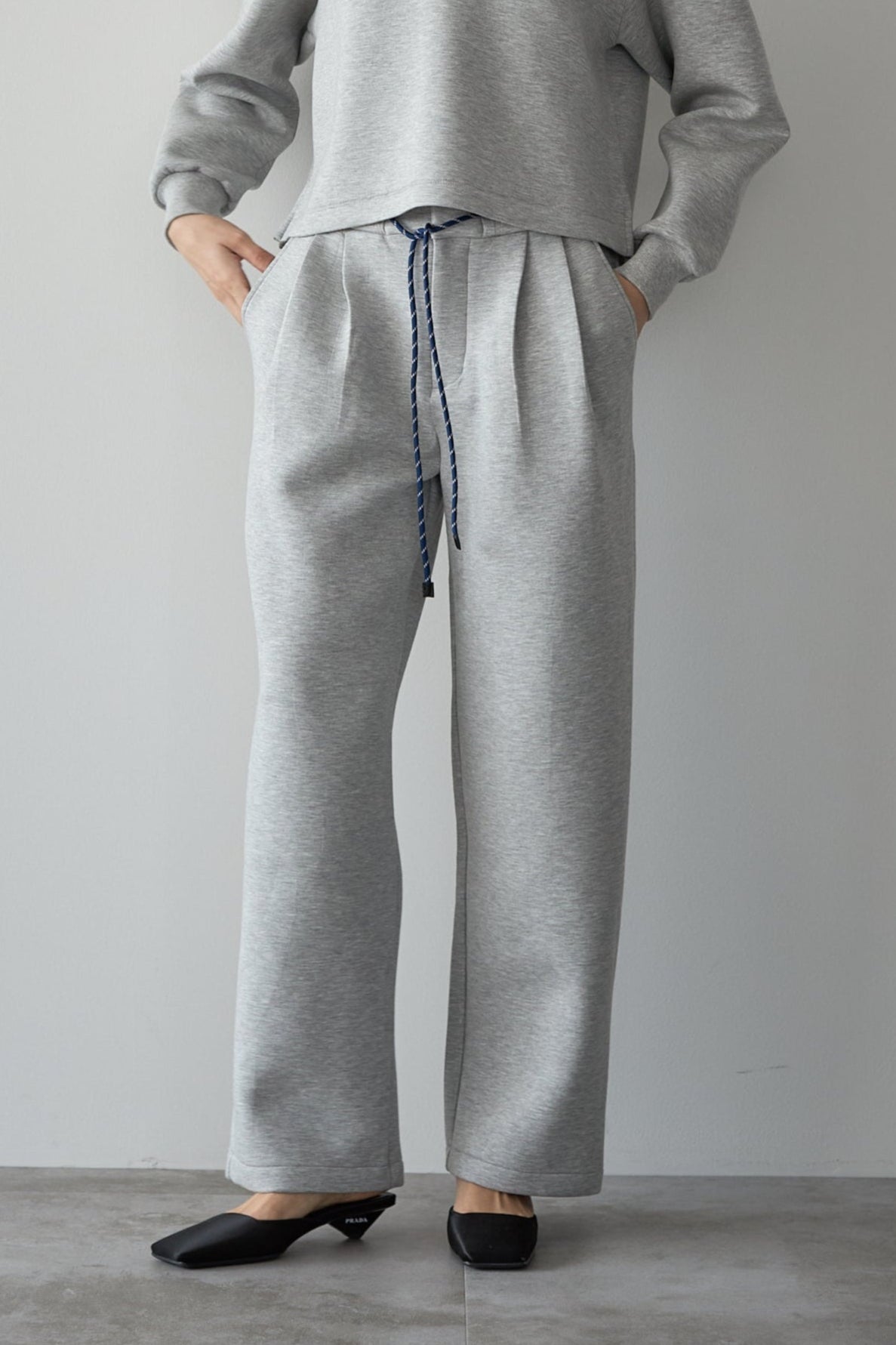 スウェットワイドパンツ【GRAY】