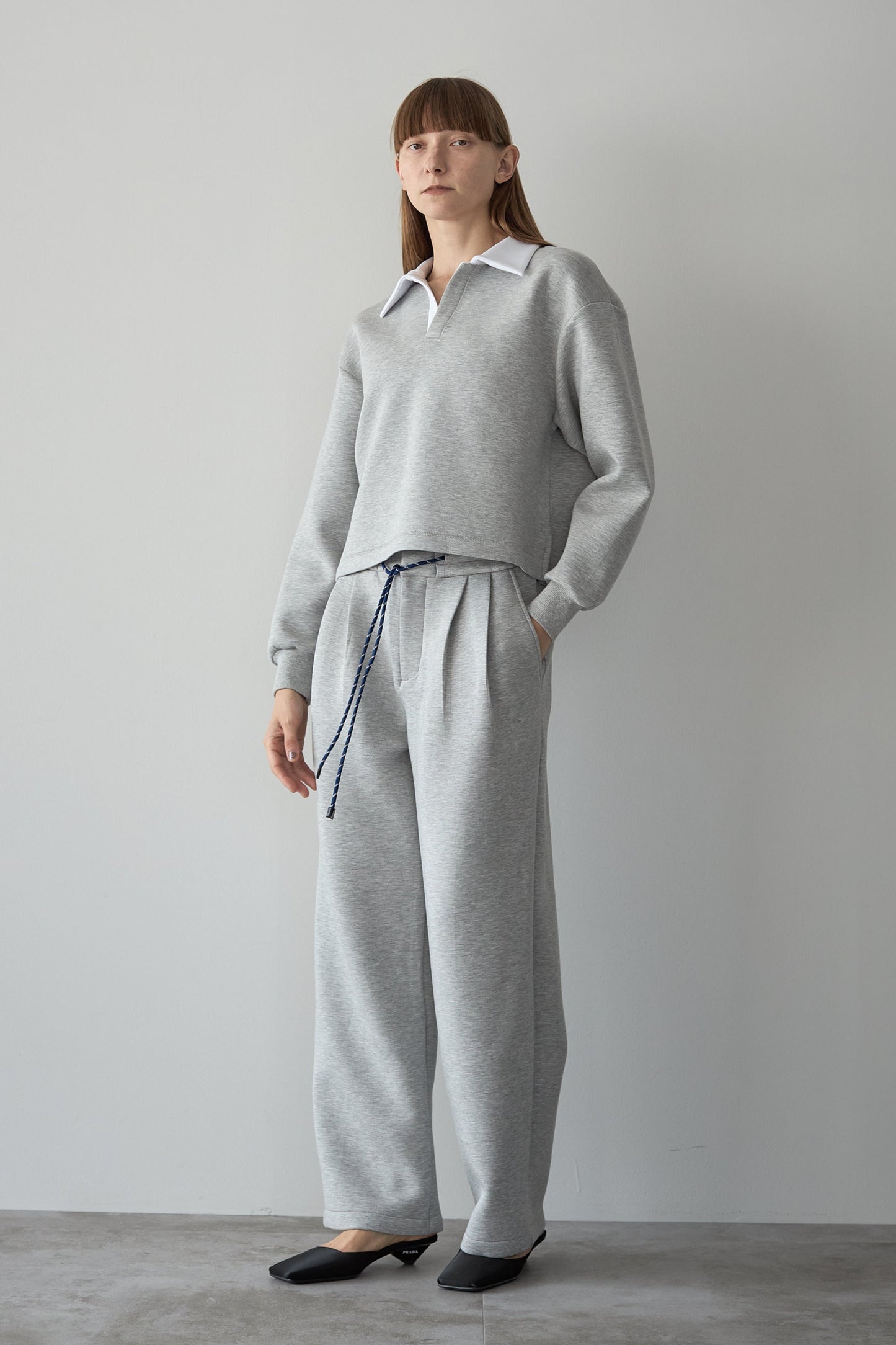スウェットワイドパンツ【GRAY】