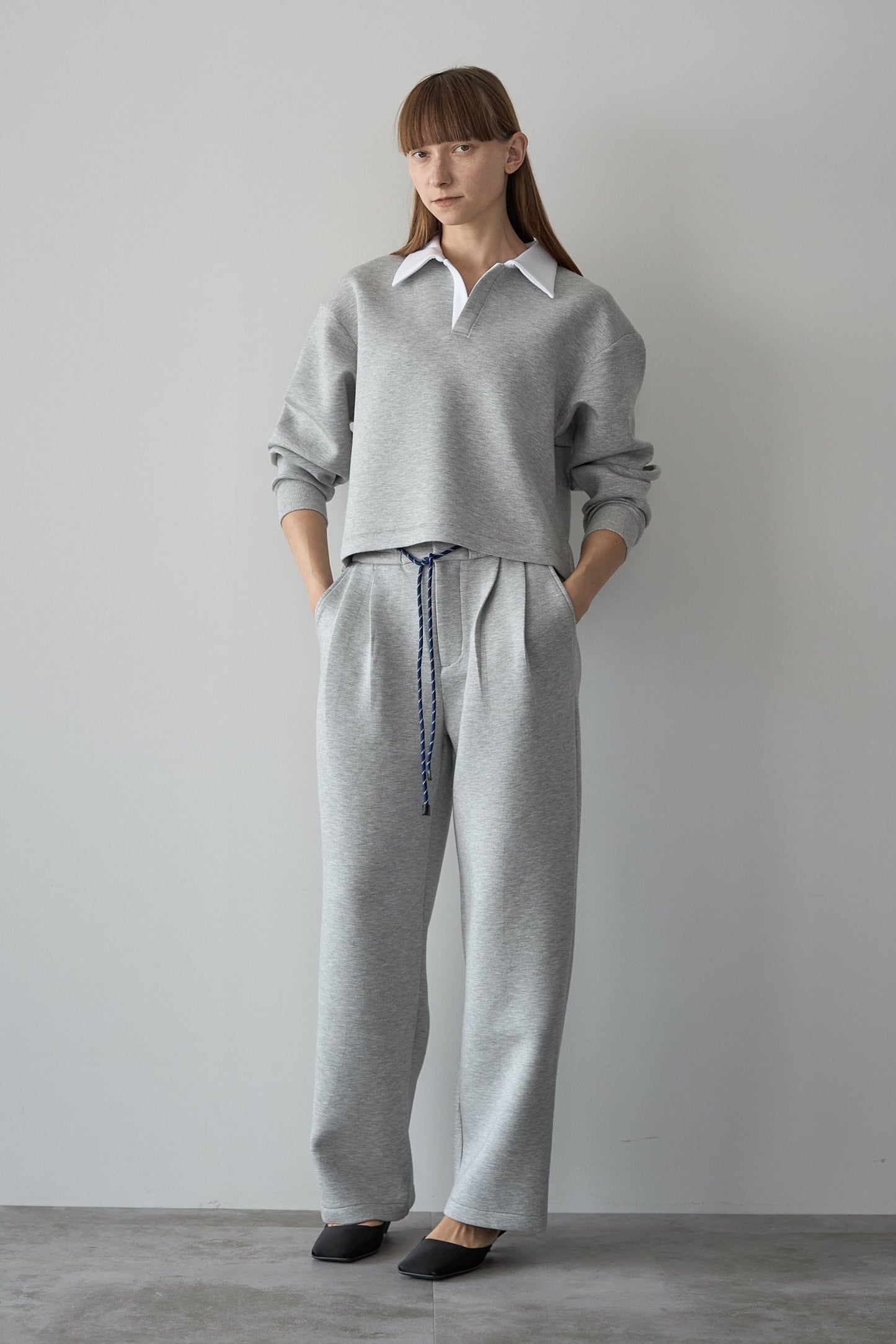 スウェットワイドパンツ【GRAY】