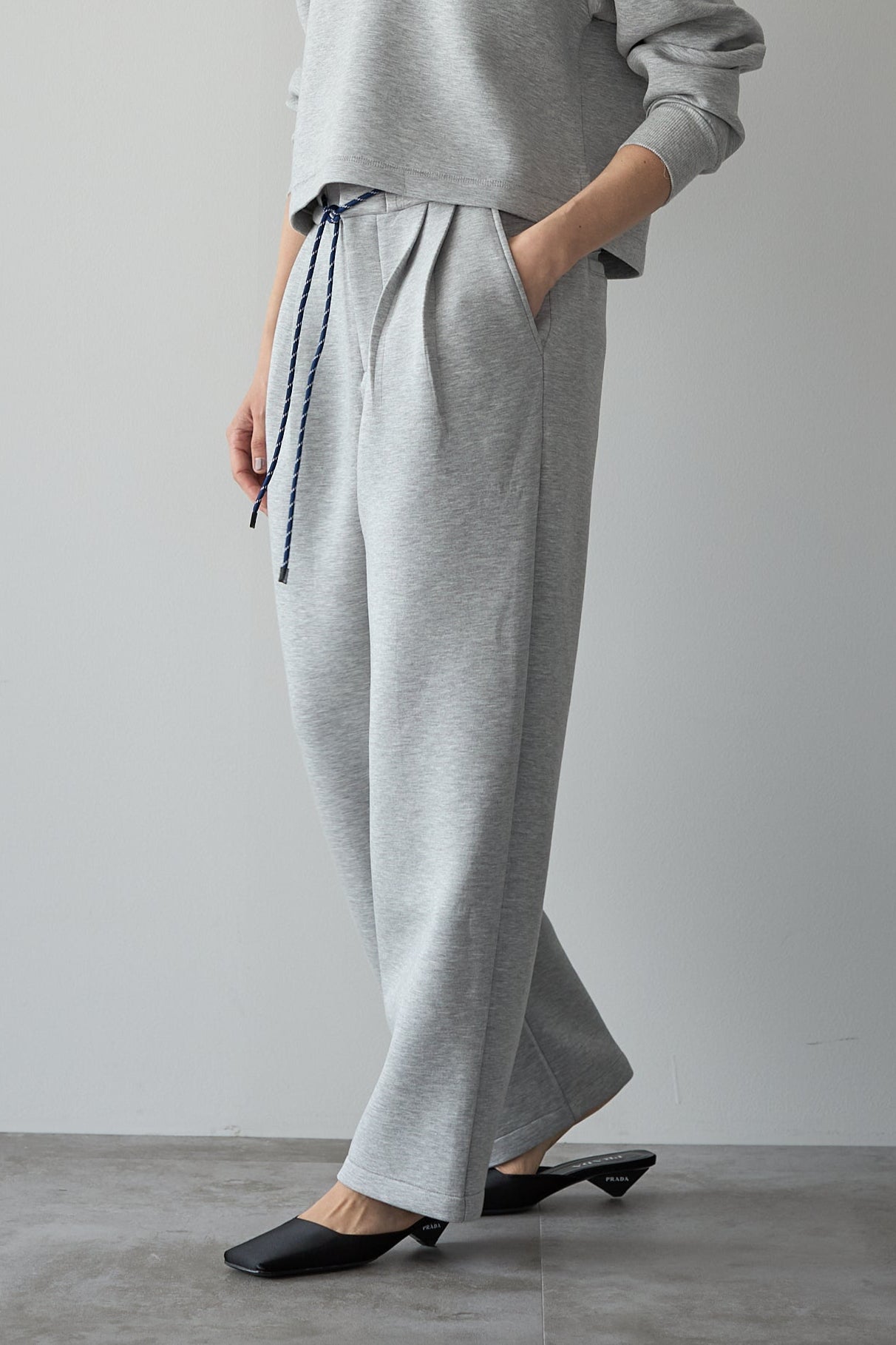 スウェットワイドパンツ【GRAY】