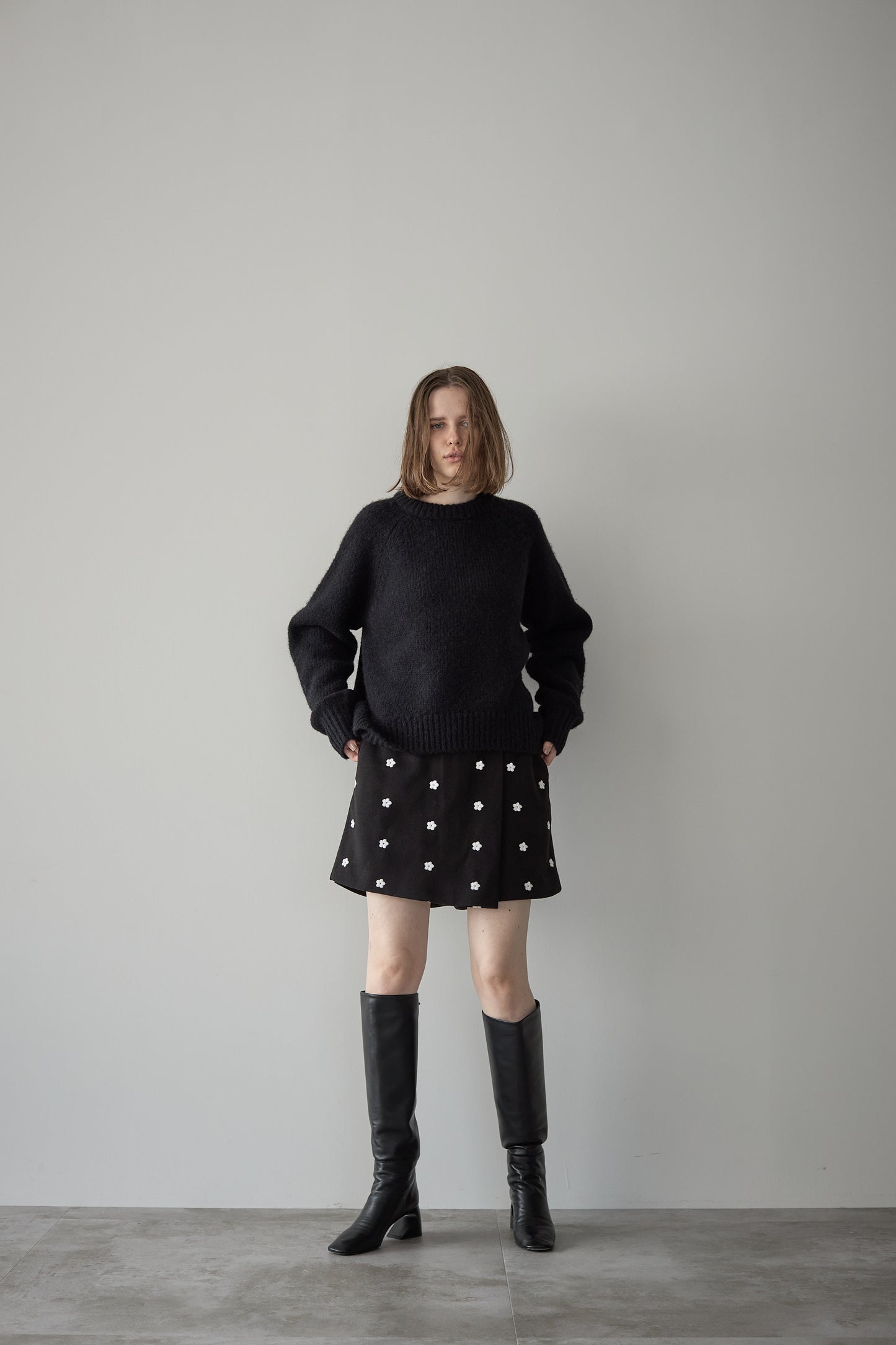 オーバーサイズニット【BLACK】