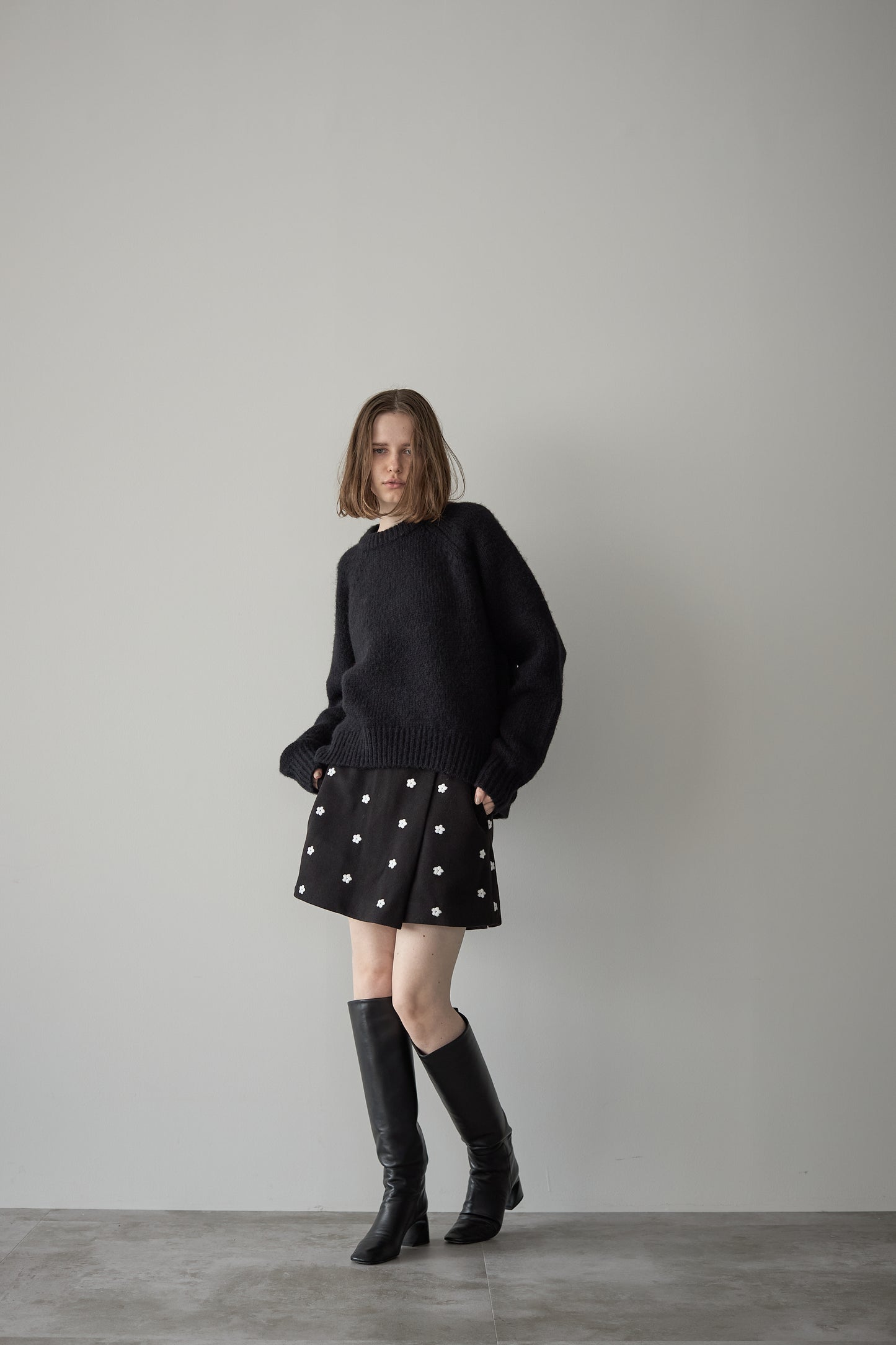 オーバーサイズニット【BLACK】