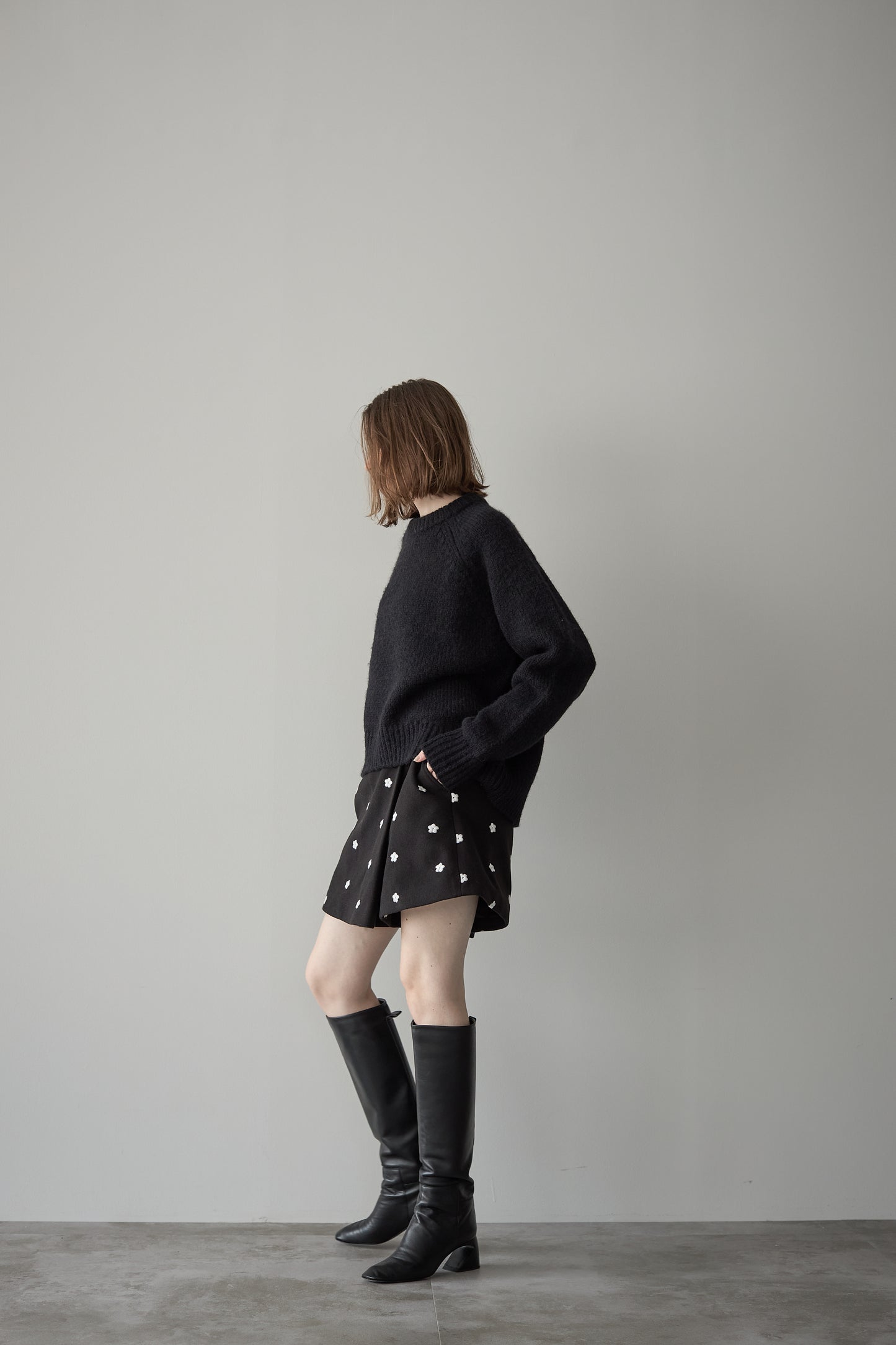 オーバーサイズニット【BLACK】