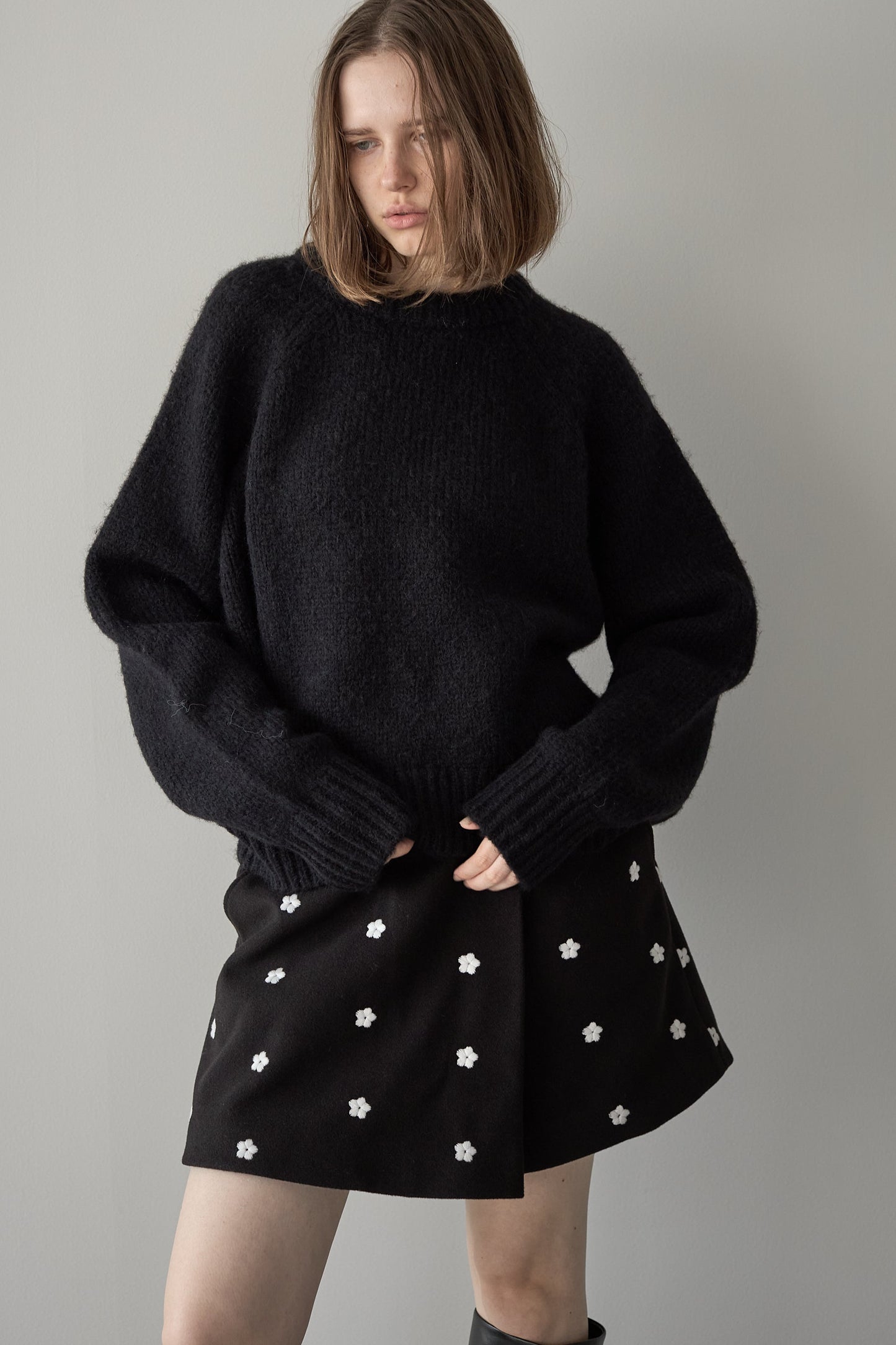 オーバーサイズニット【BLACK】