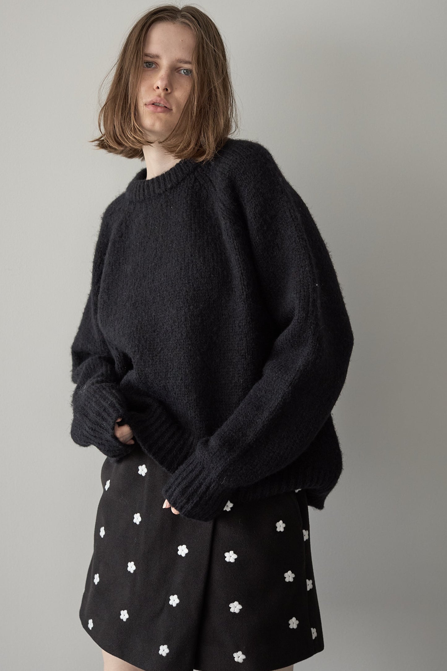 オーバーサイズニット【BLACK】