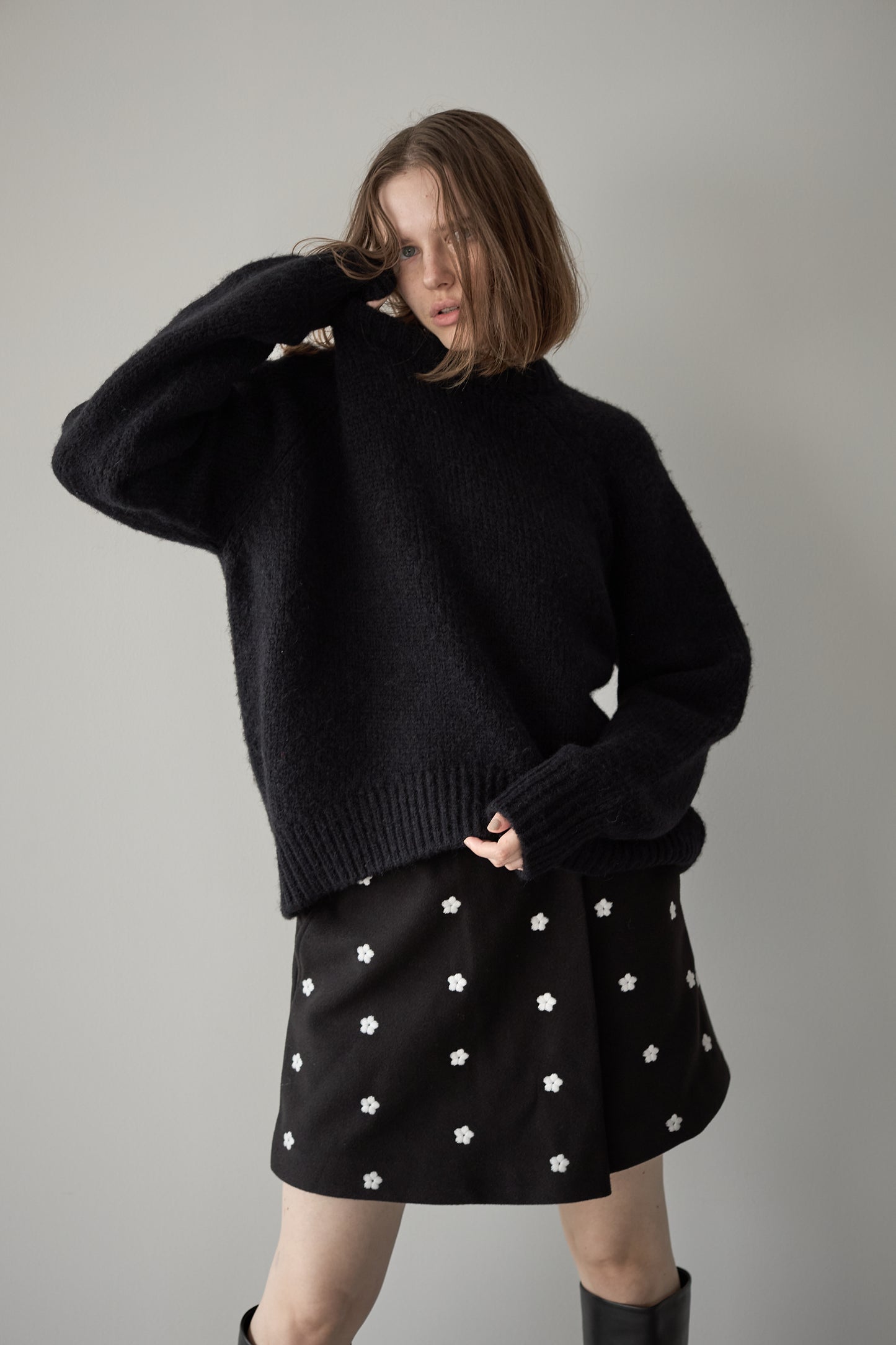 オーバーサイズニット【BLACK】