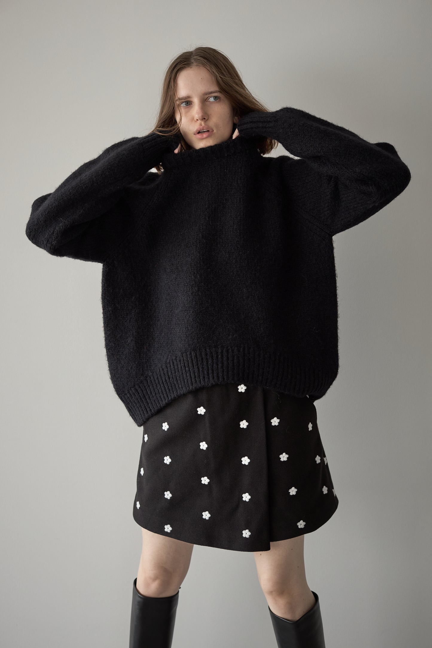 オーバーサイズニット【BLACK】