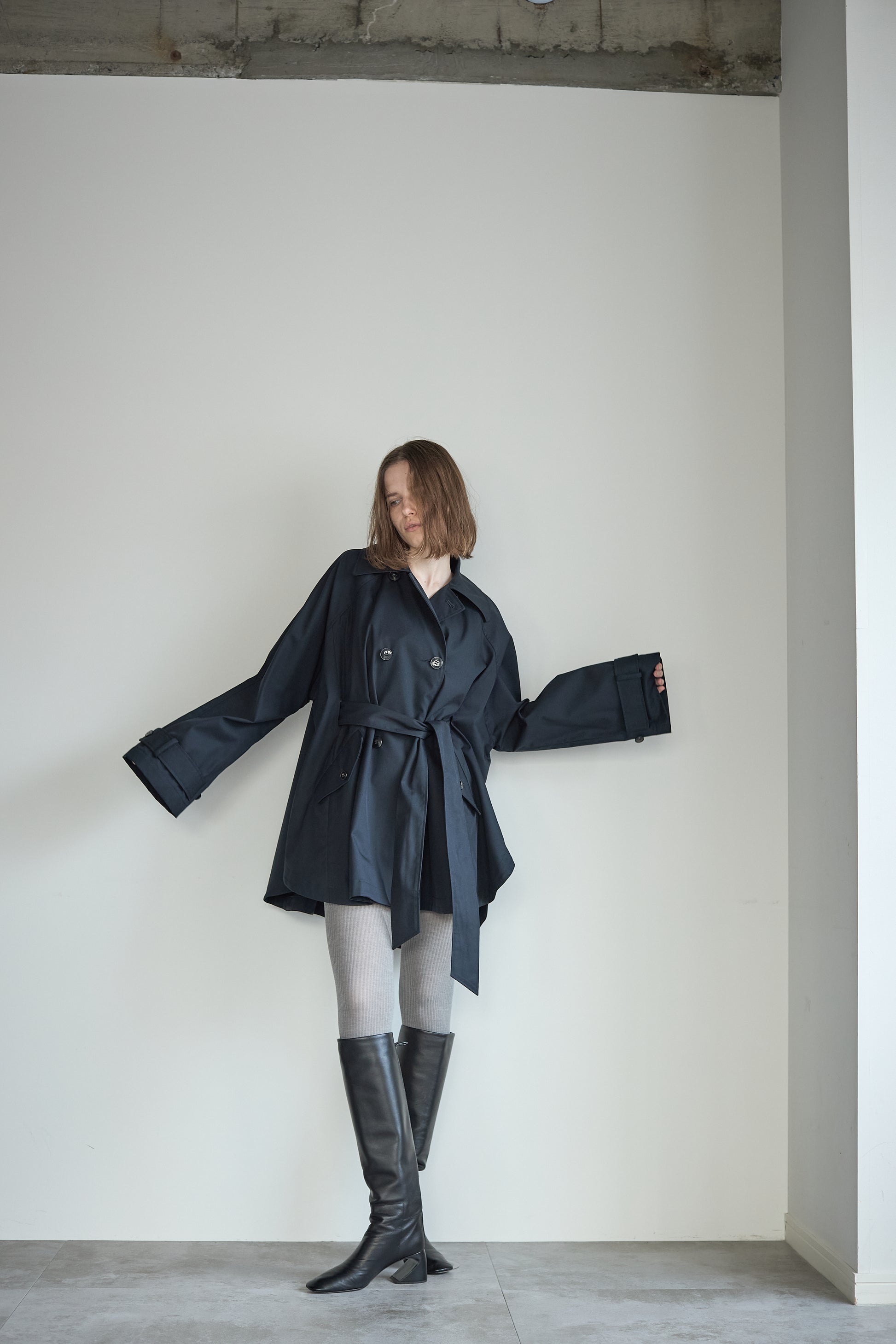 ケープトレンチコート【NAVY】 – ELLIE