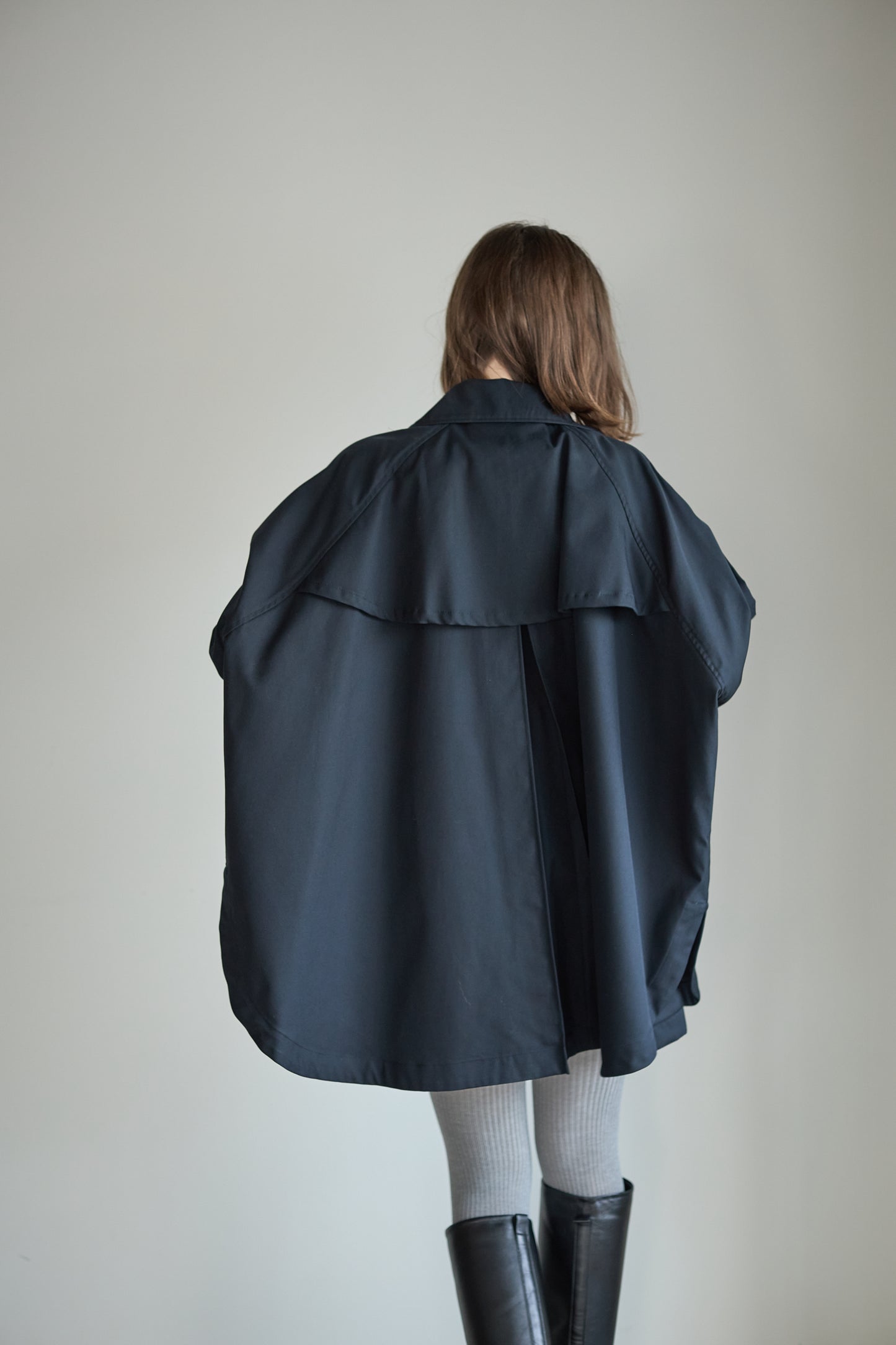 ケープトレンチコート【NAVY】