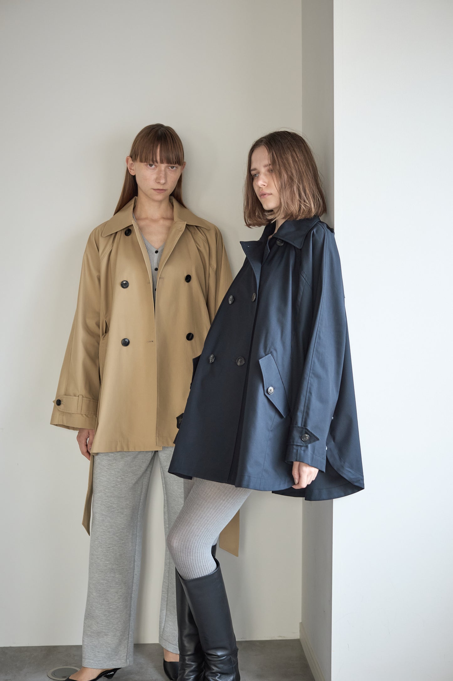 ケープトレンチコート【NAVY】