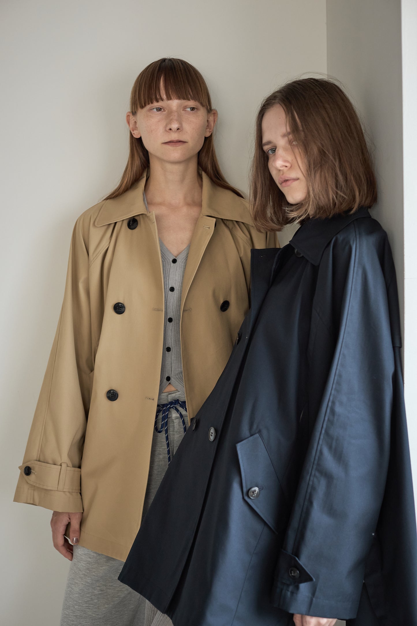 ケープトレンチコート【NAVY】