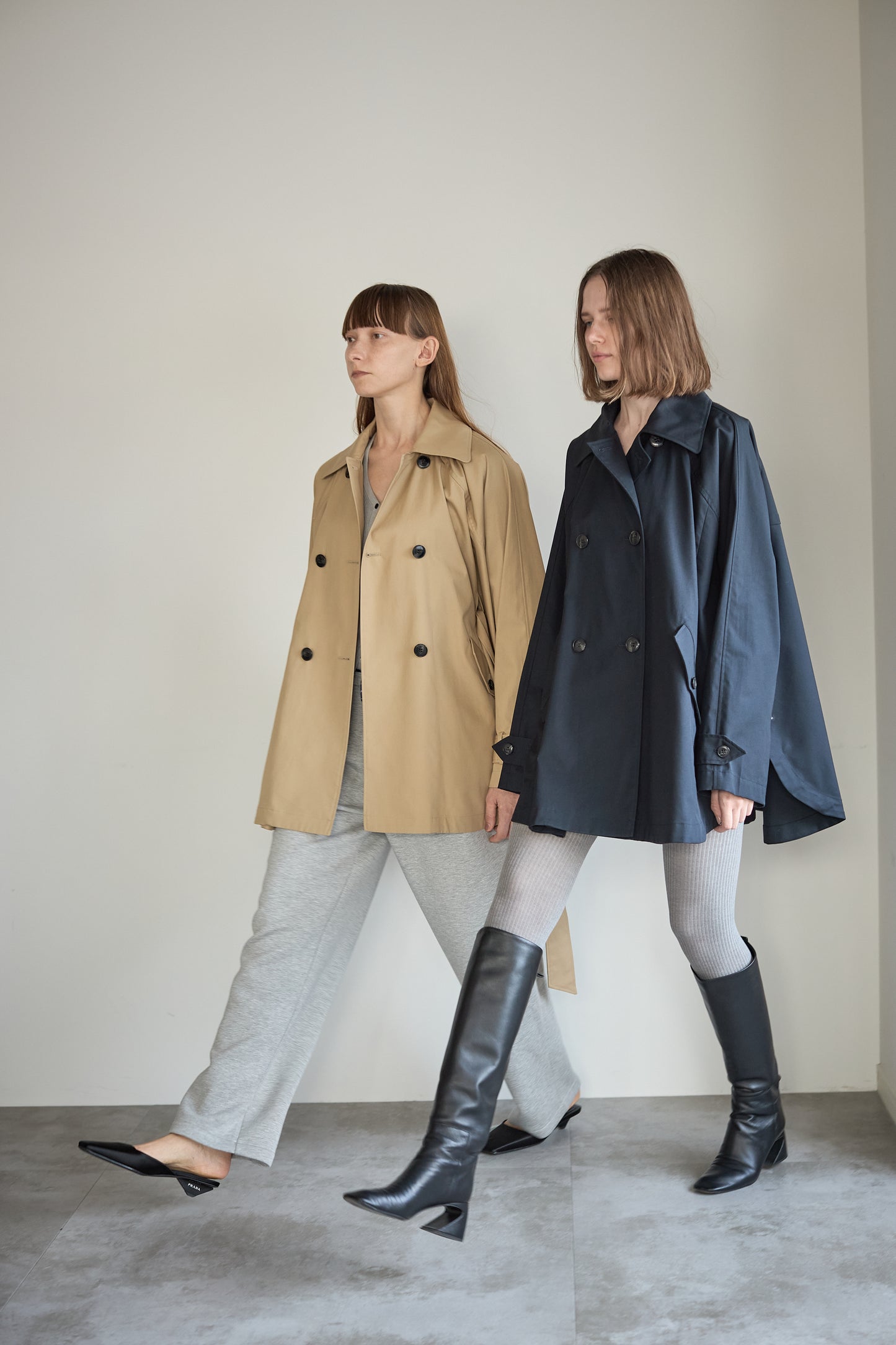 ケープトレンチコート【NAVY】
