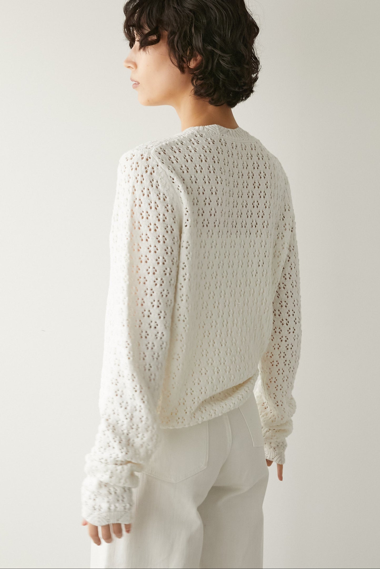 アイレットカーディガン【WHITE】
